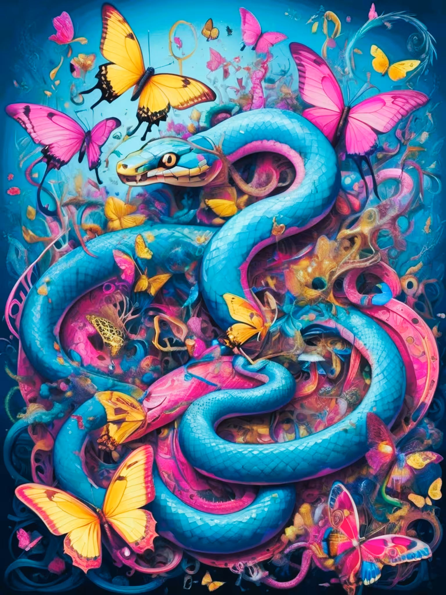 The blue snake