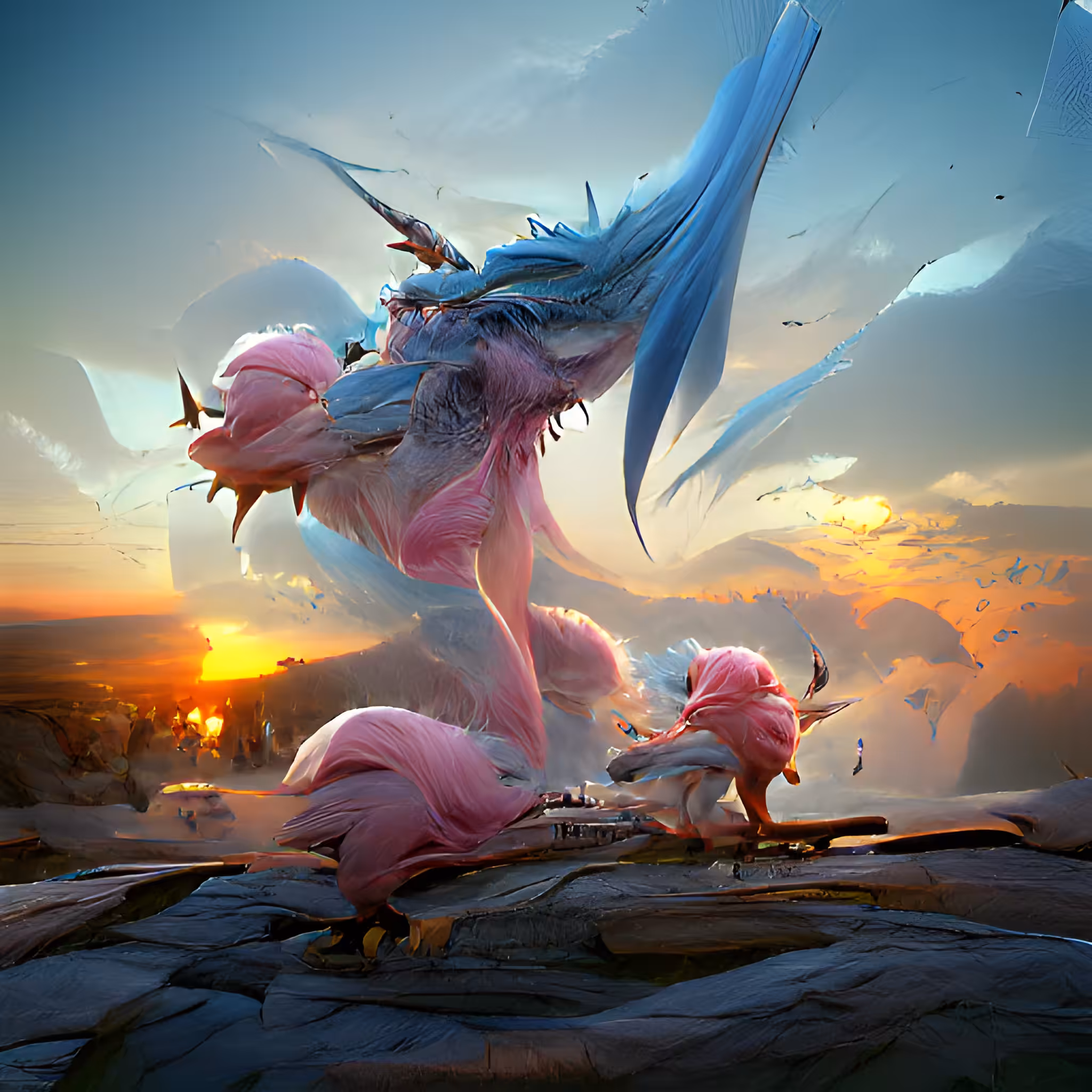 Cotton Candy Dragon Sunset #02