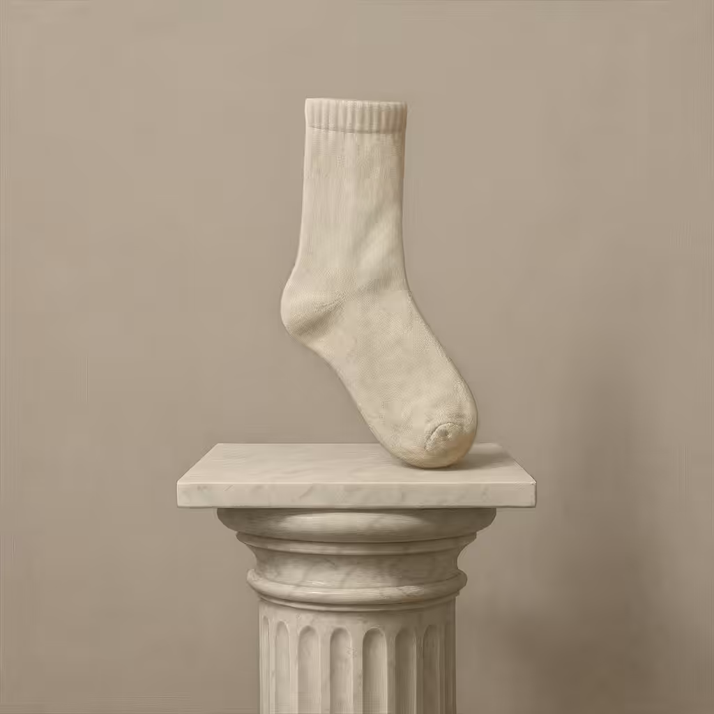 Untitled (Sock on Pedestal)
