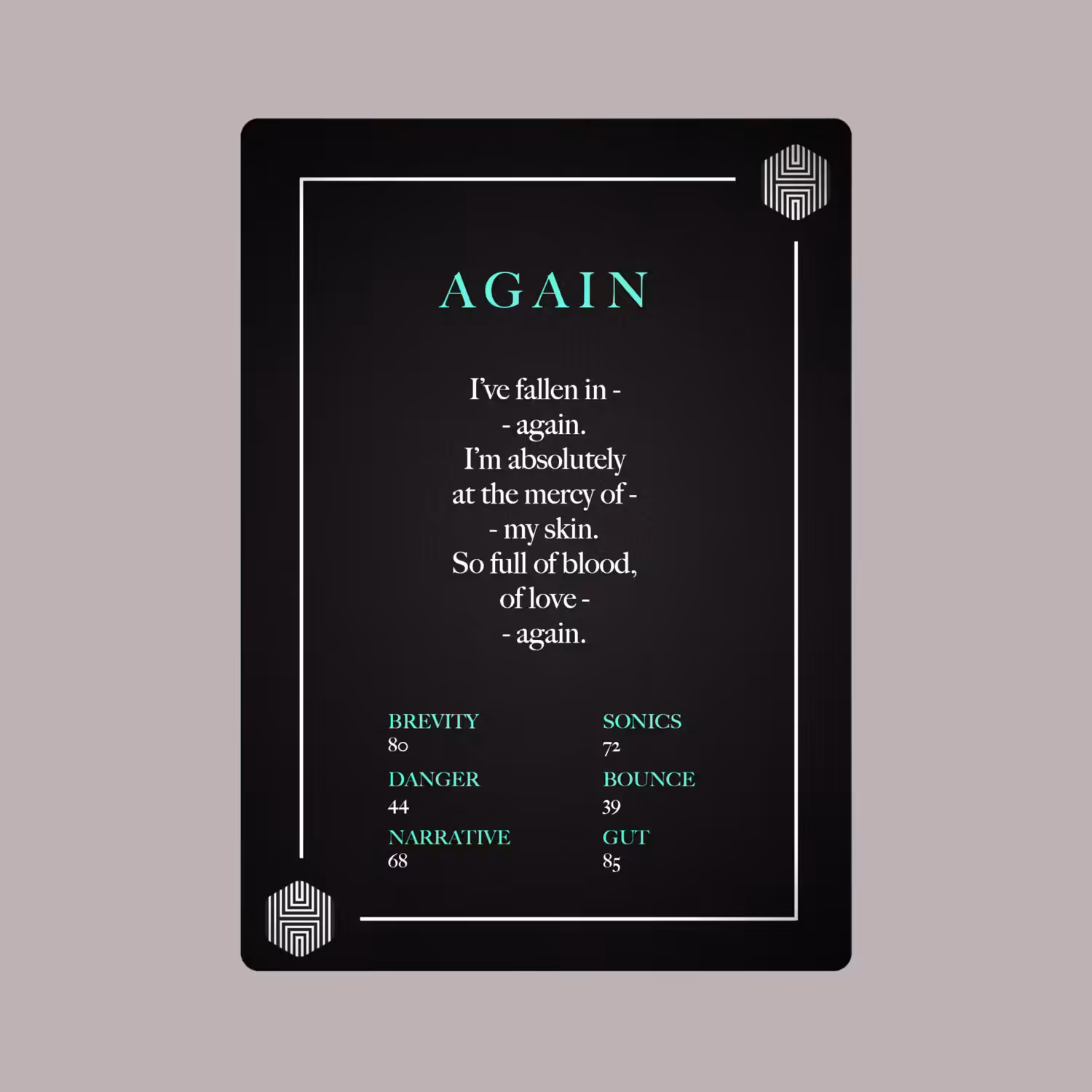 POETRY CARDS VOL 1 | META/VERSE: 007 - AGAIN