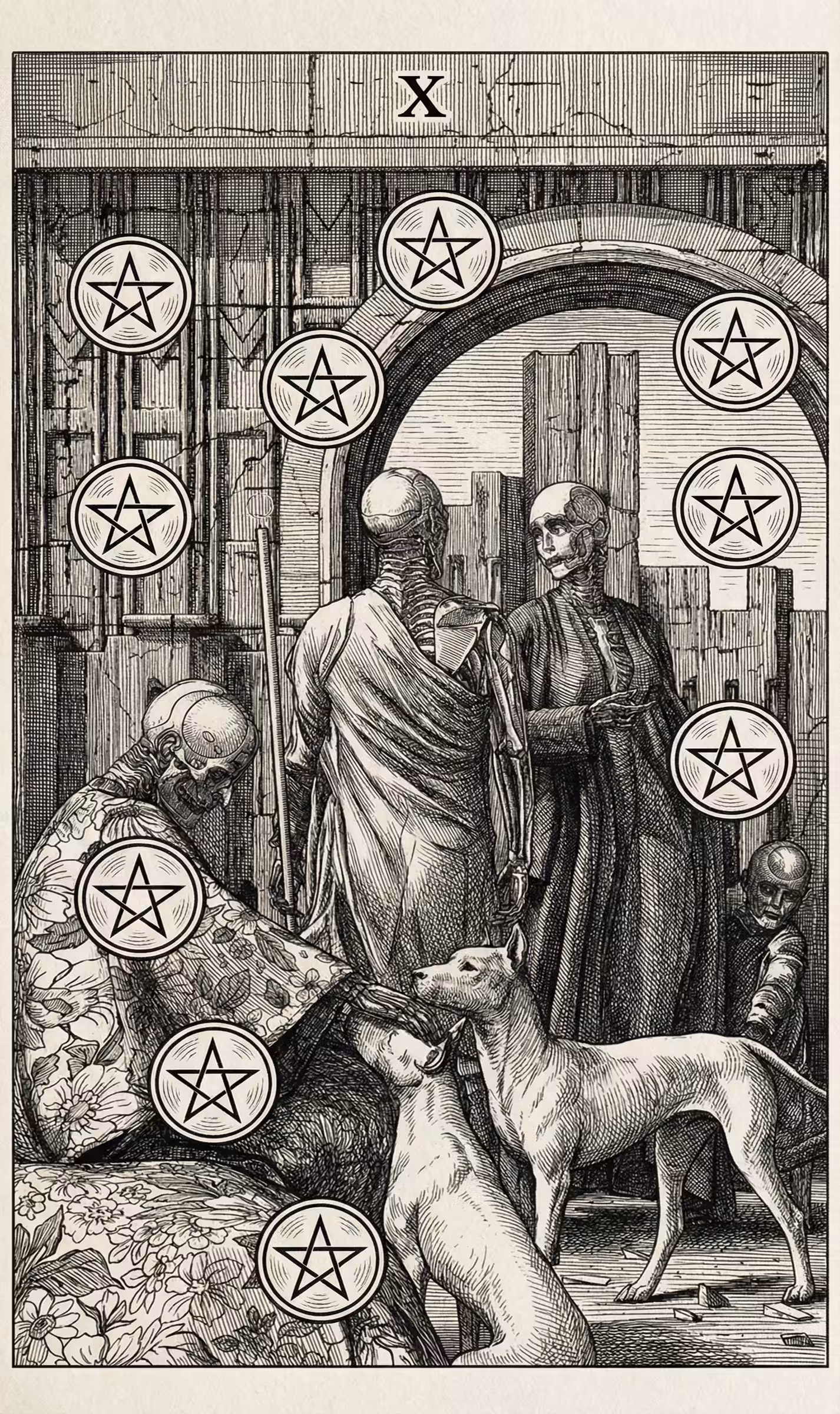 10 of Pentacles — Litho