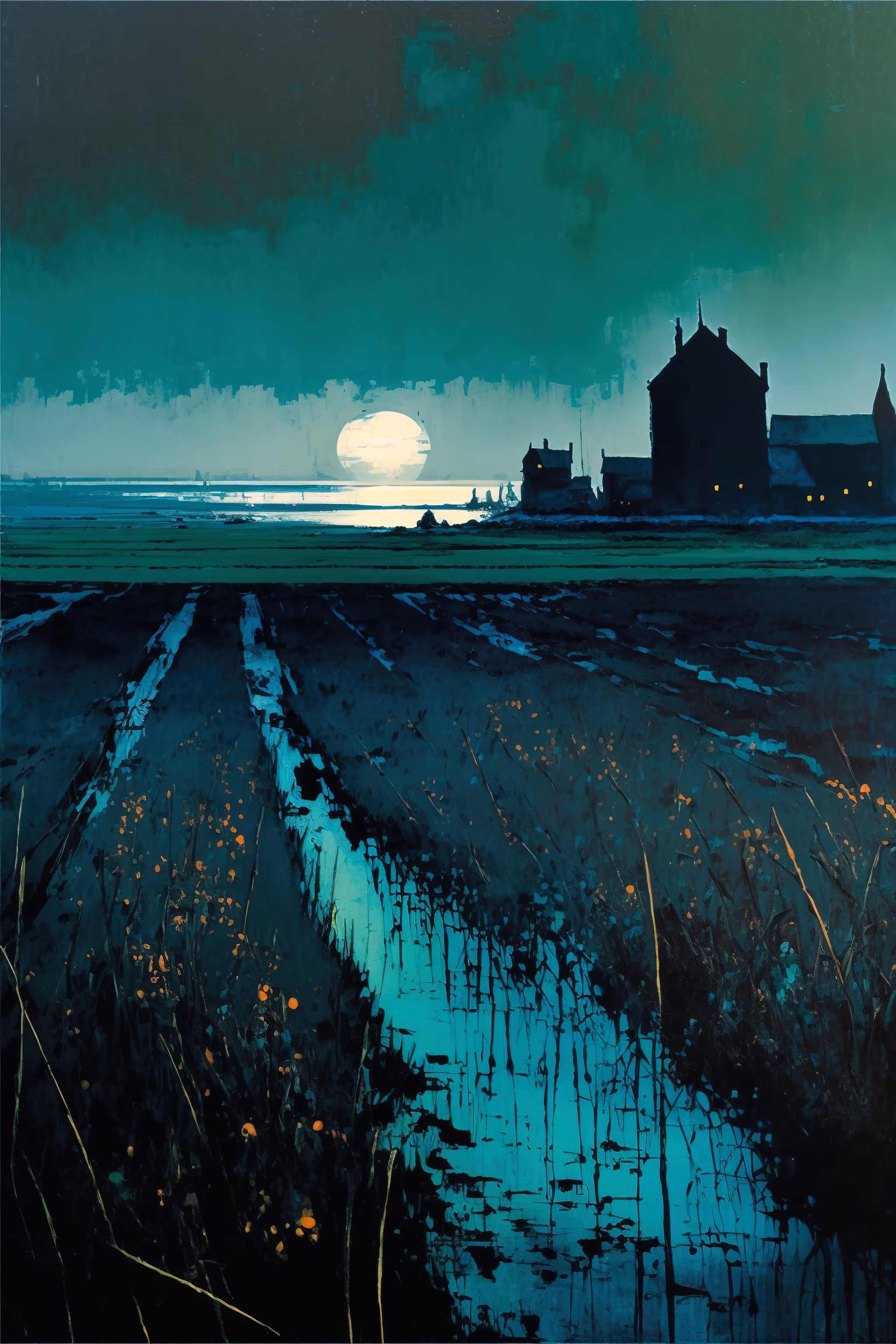 Farmhouse At Dusk