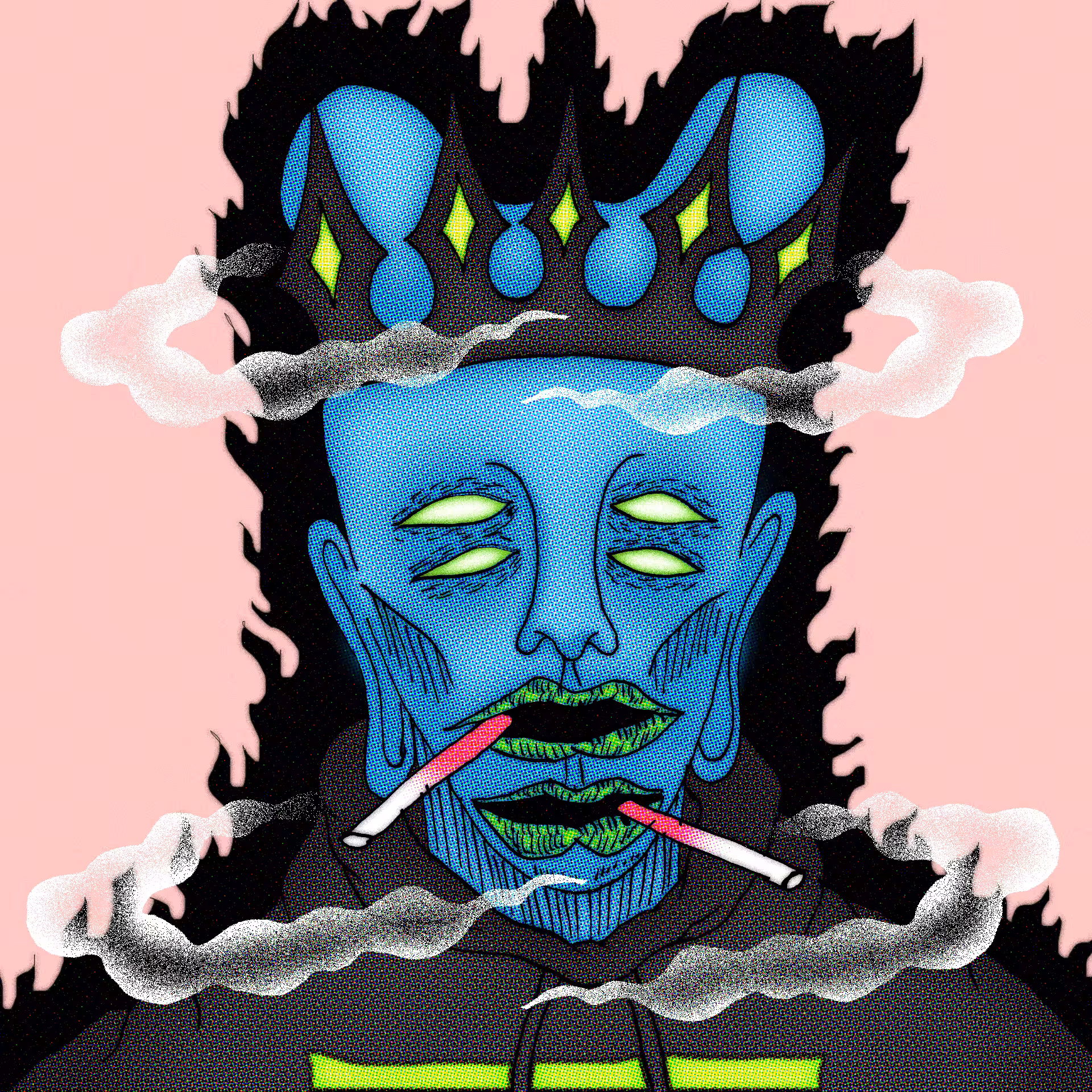 [ Clontest x PEACHI GOD  ] PEACHIE BLACK CROWN