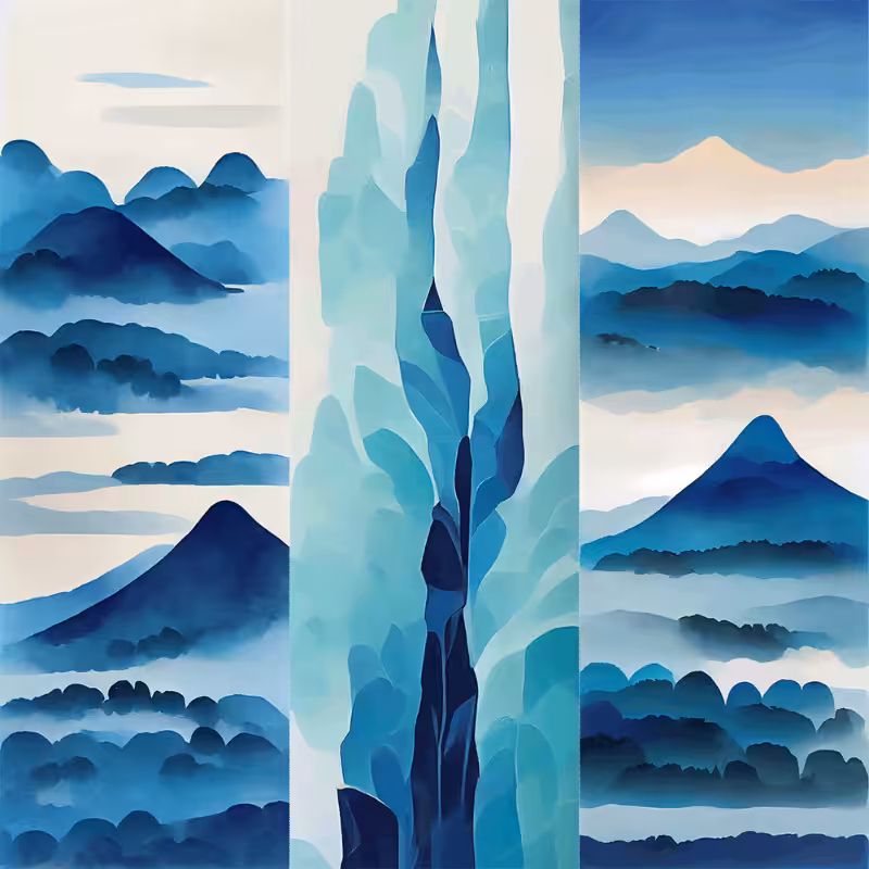 AI Japanese Waterfall #4
