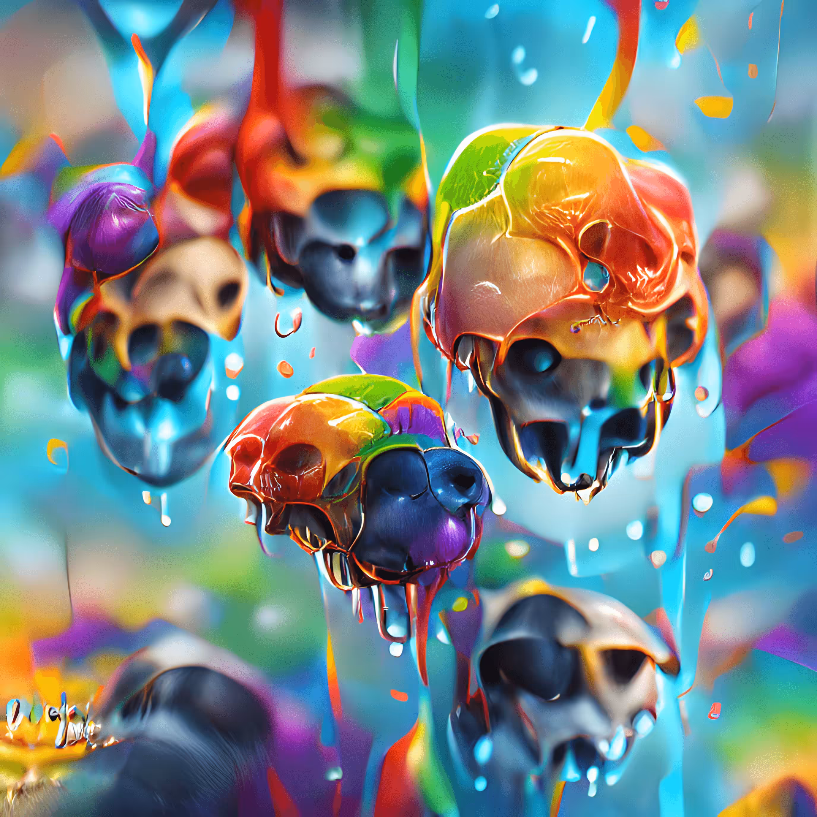 Liquid Dripping Skulls