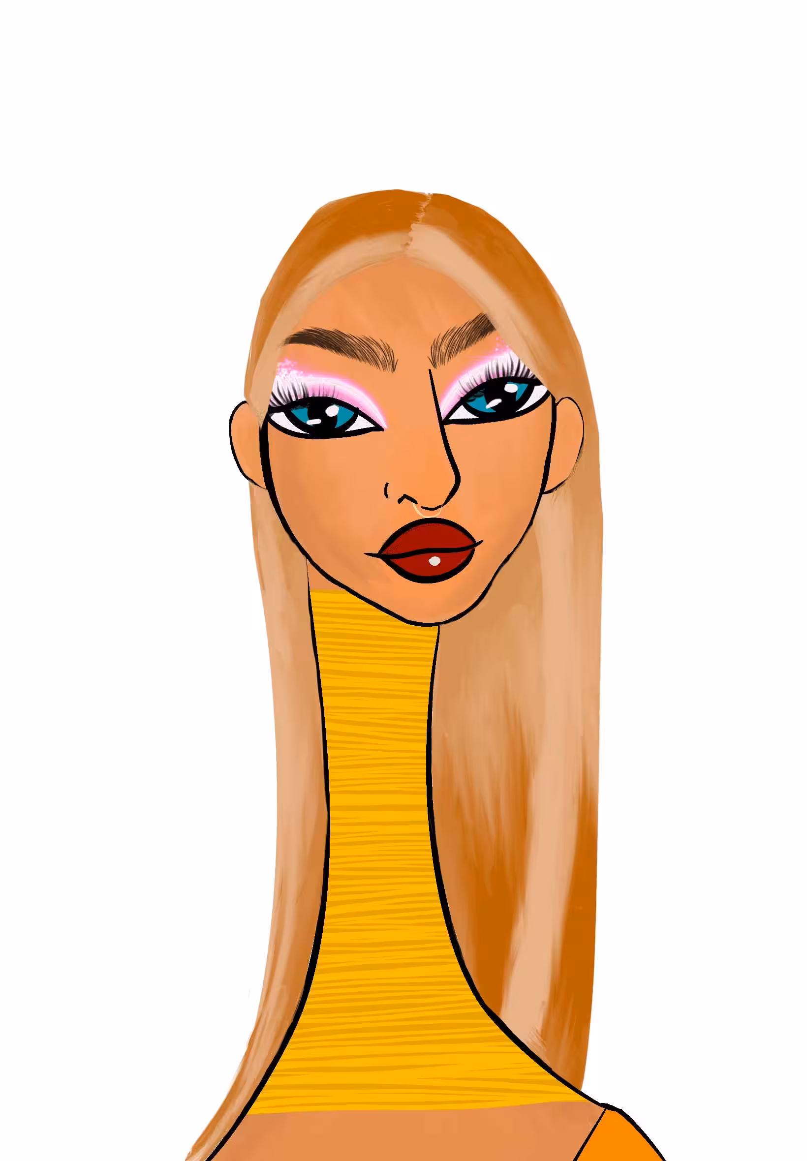 Long Neckie Ladies: Long Neckie Lady #2505