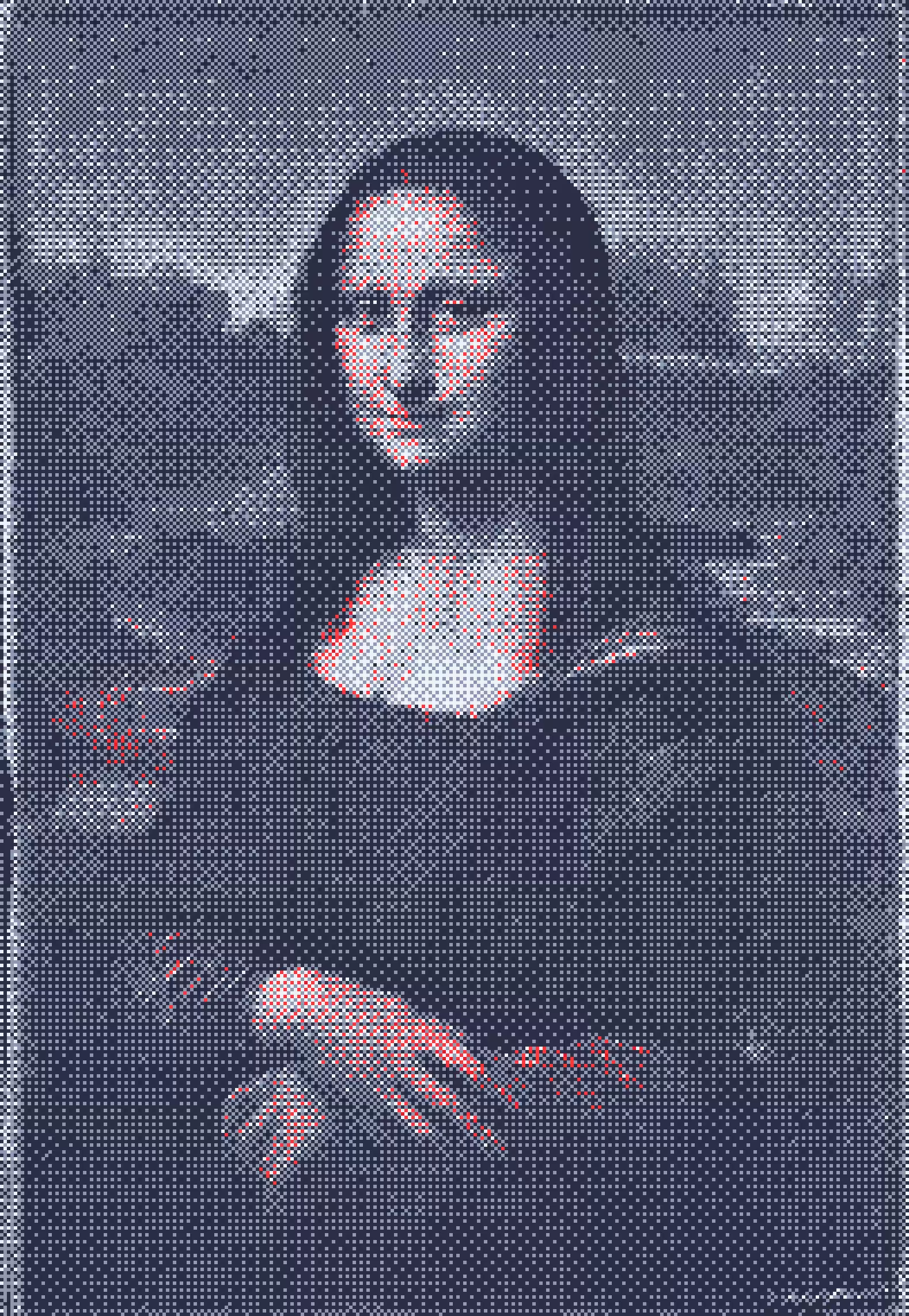 Mona Lisa by Leonardo da Vinci - 8bit Old Master Series