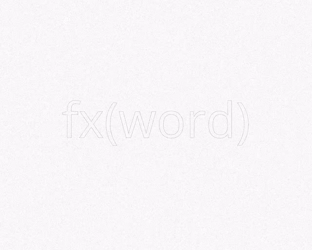 fx(word) #58