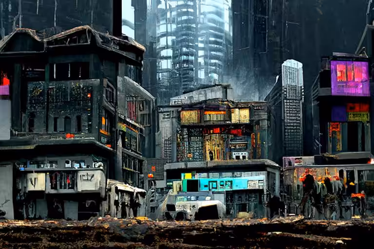 Future Downtown Dystopia