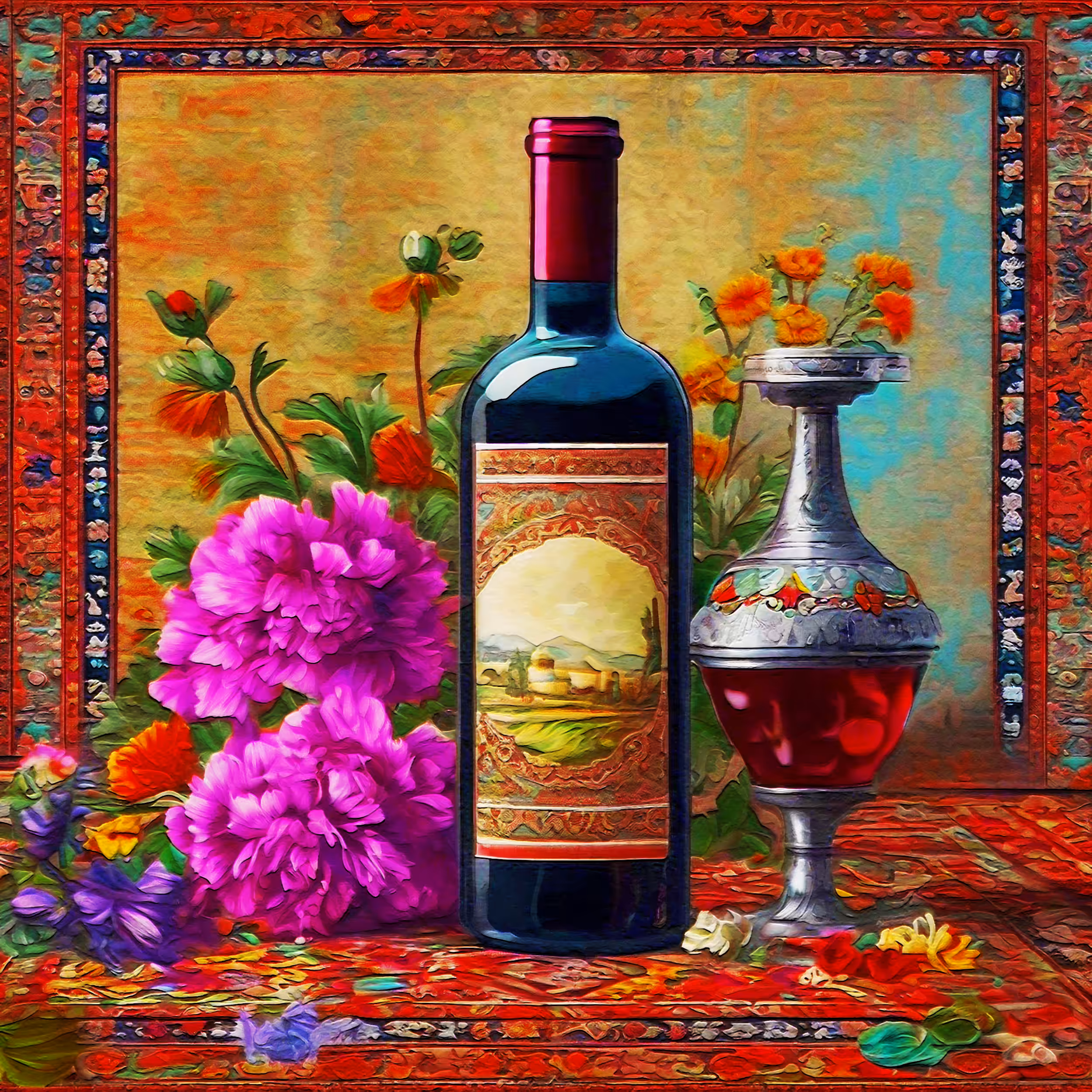 Ai Artwork: Shiraz Wine
