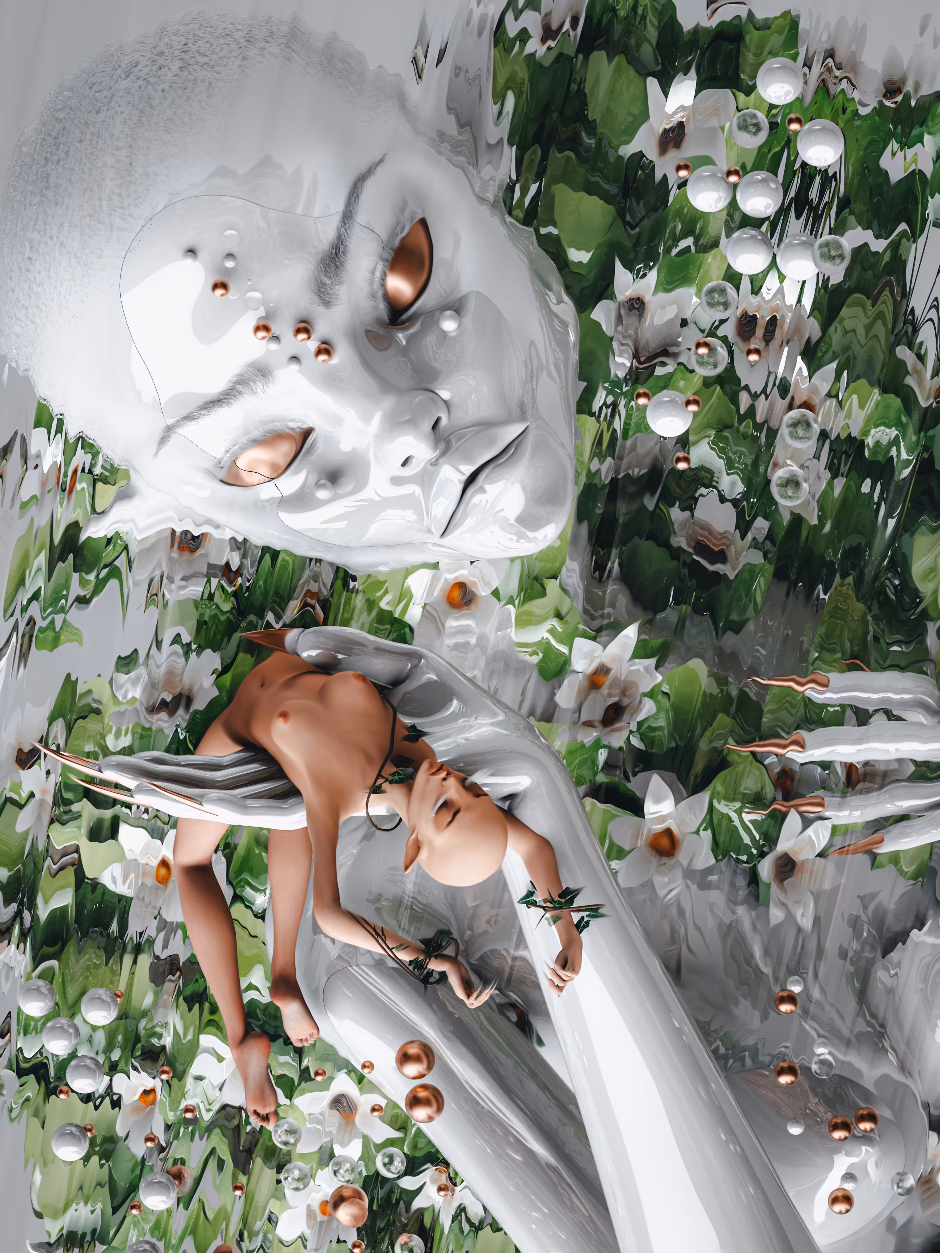Pale dying flower