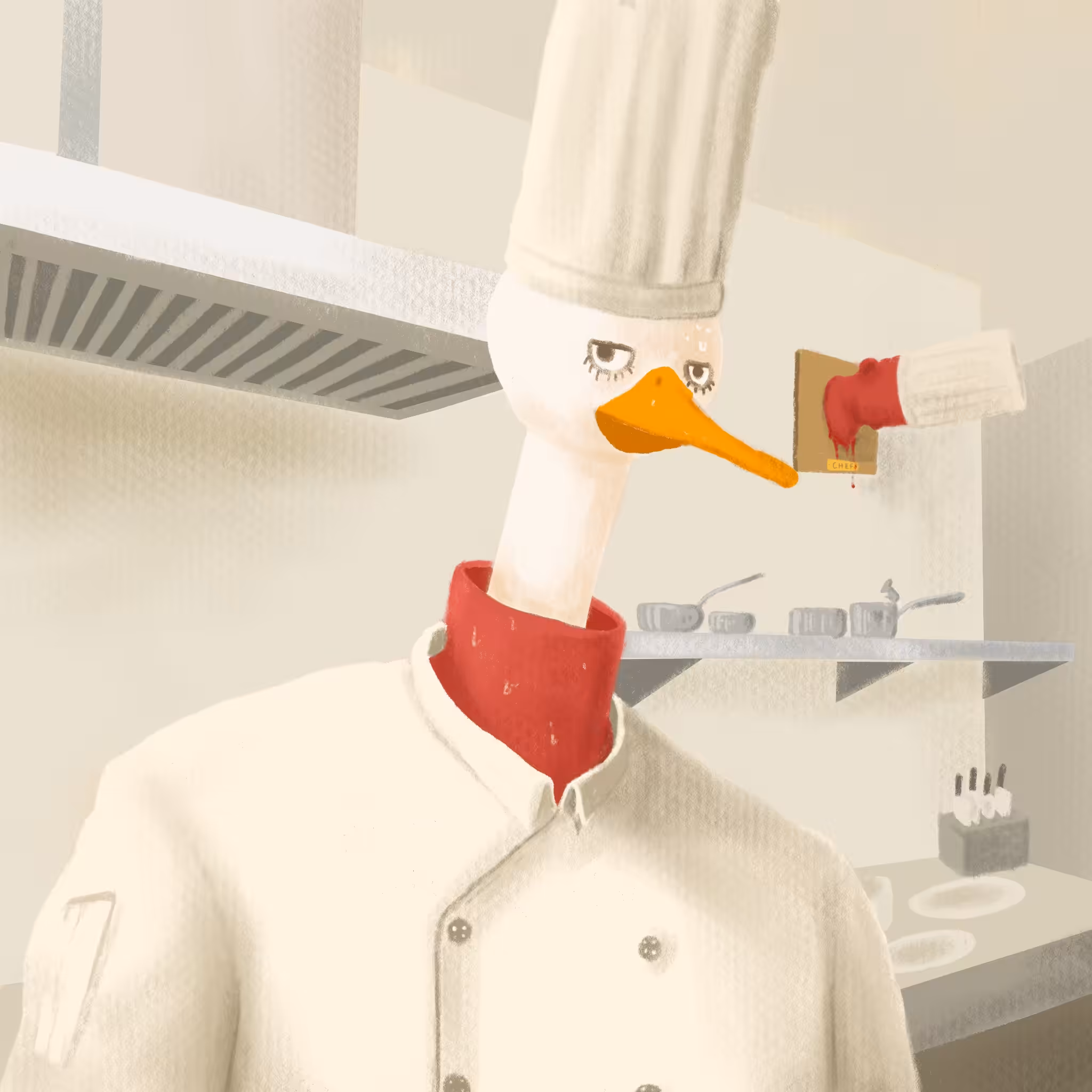 Inside duck: duck on cooking day 07