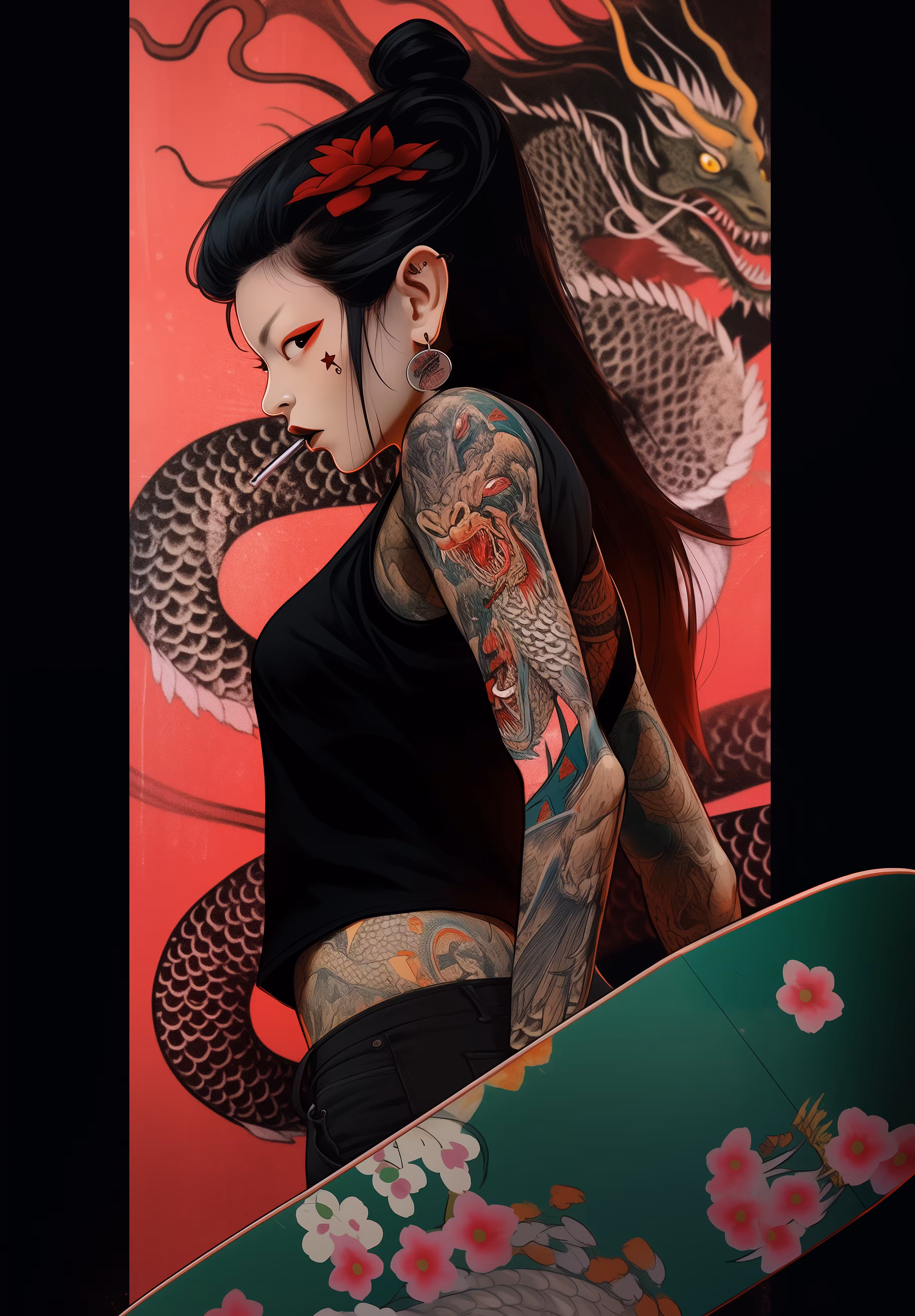 Japanese skateboarder