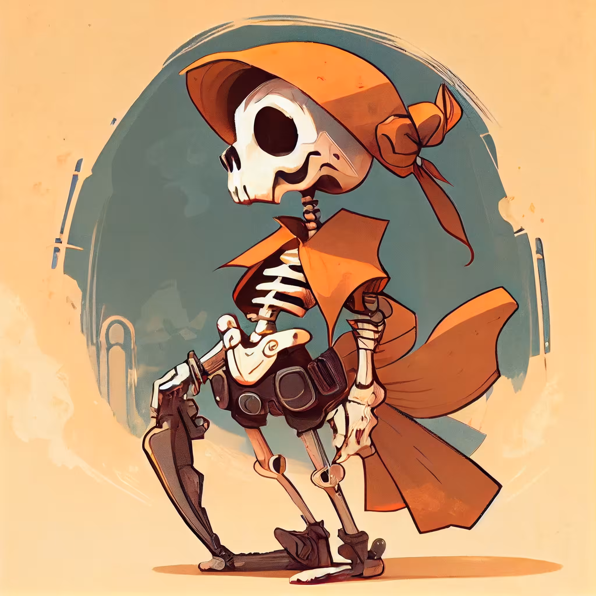 50's cute skeleton
