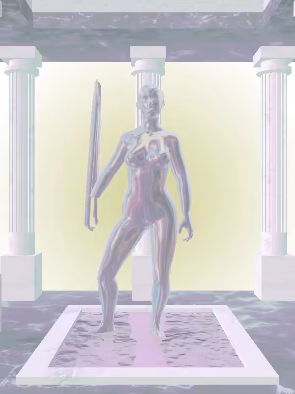 HeavenComputer: The Victorious Holographic Glow Woman #3234