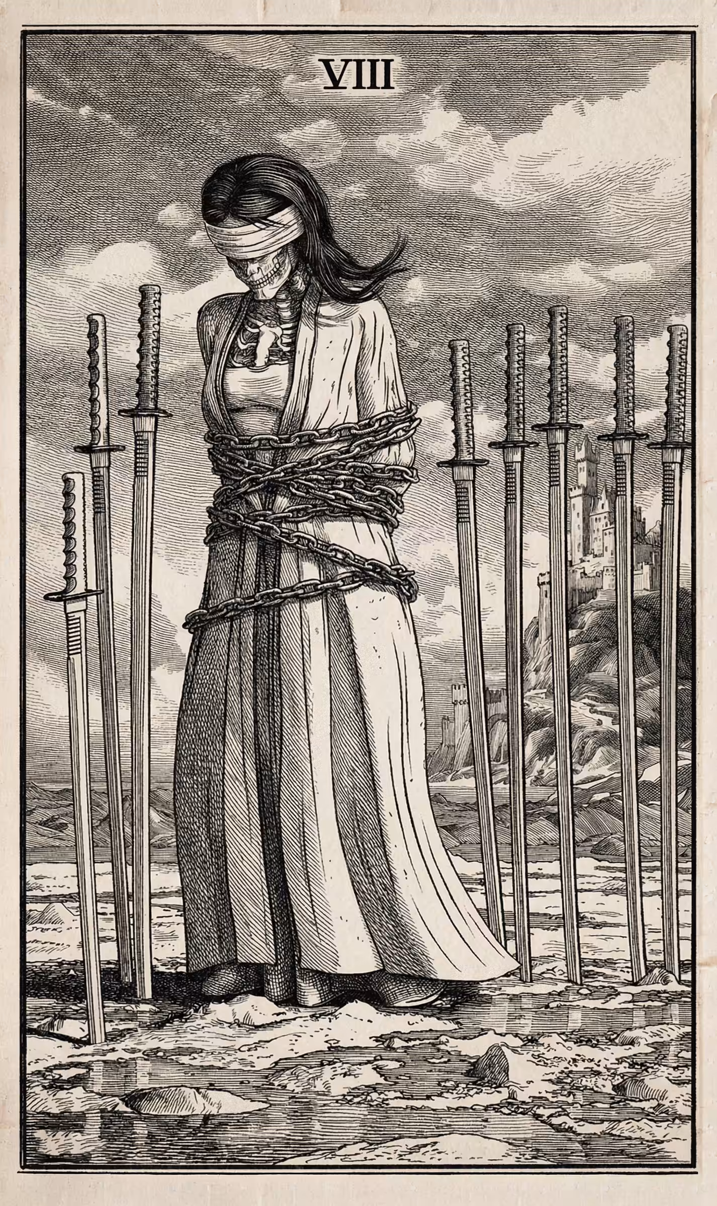 8 of Swords — Litho