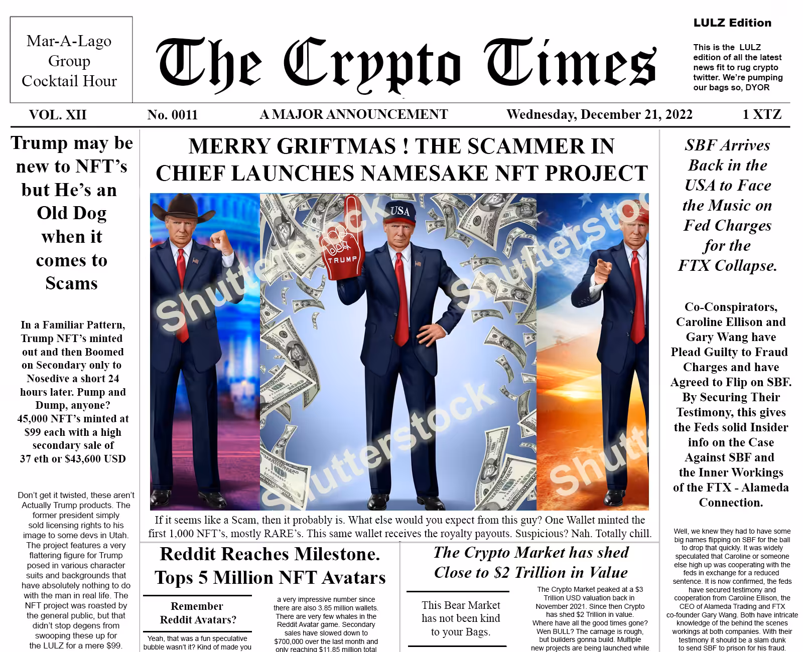 The Crypto Times 0011 - Trump NFT's
