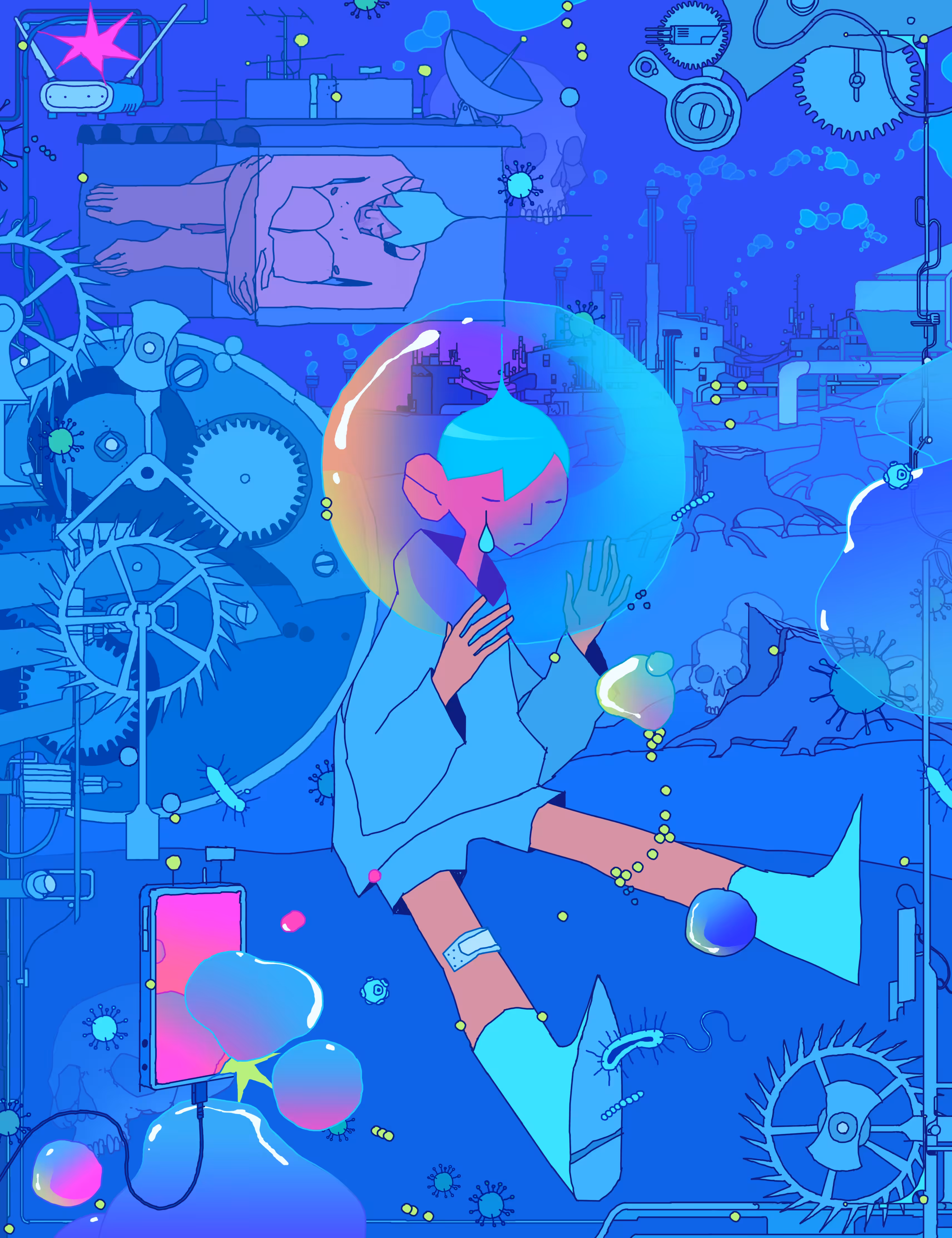 3SC4PE - blue piece
