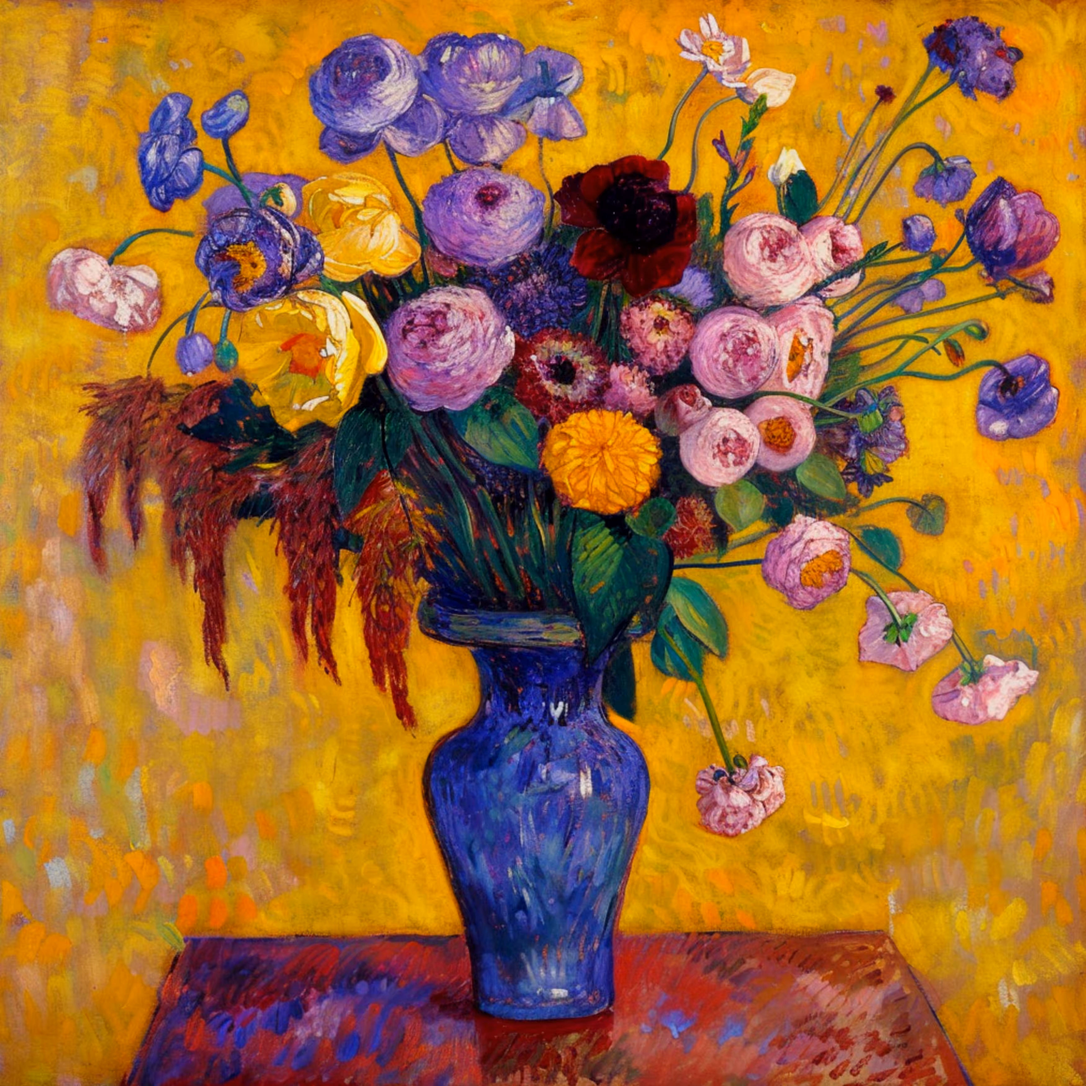 Yellow, magenta, blue