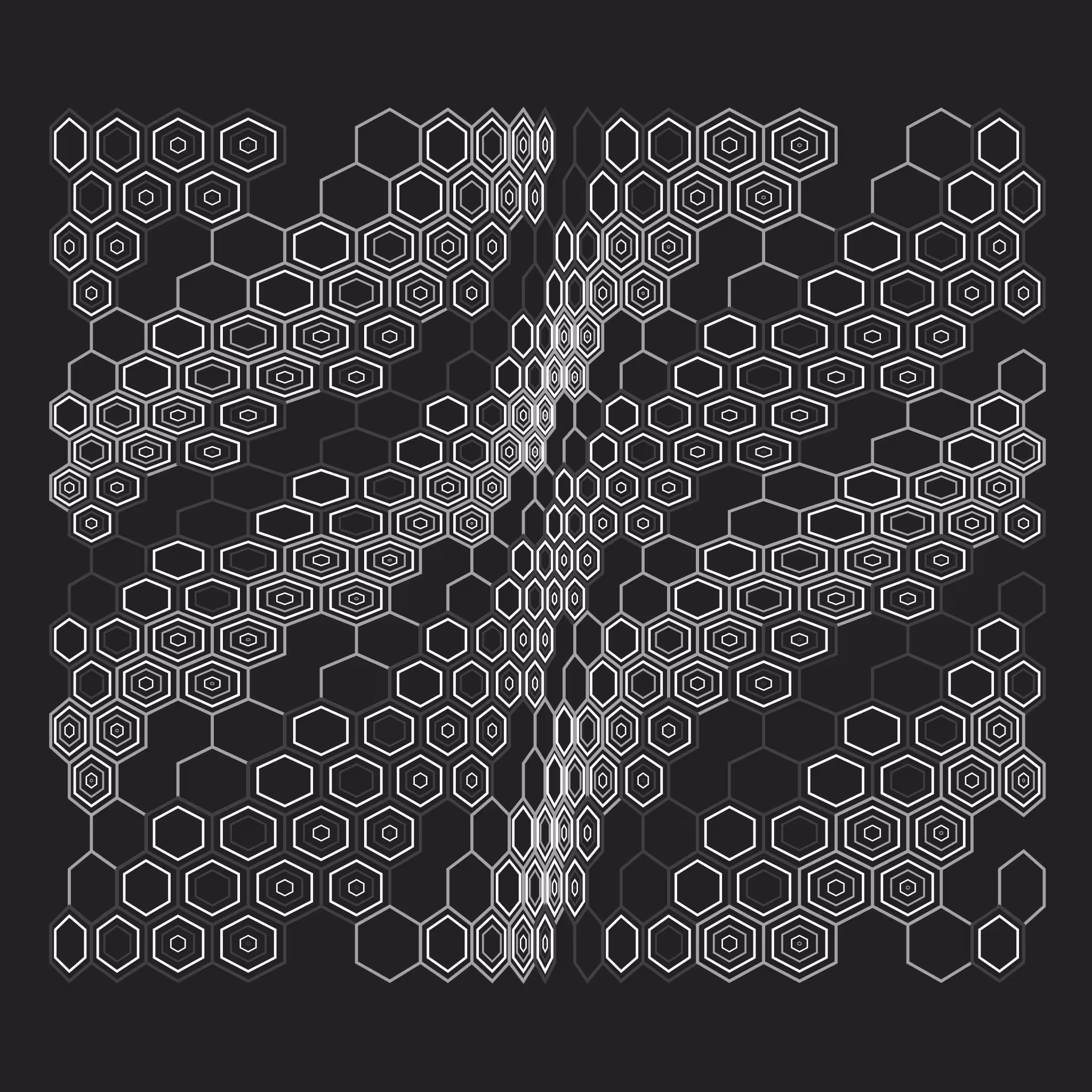 Monochrome Hex Wave