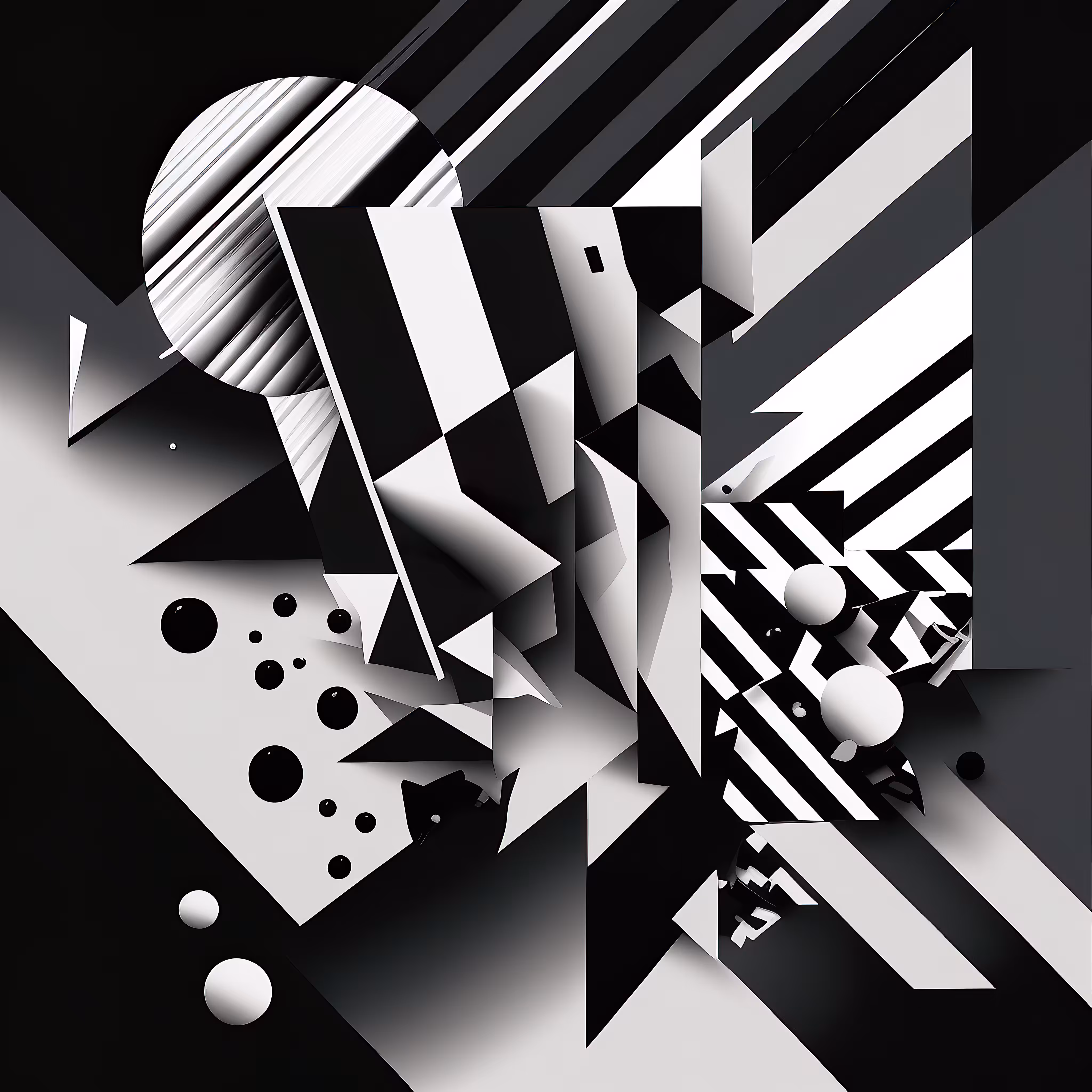 Monochrome Geom: Precision in Monochrome #5