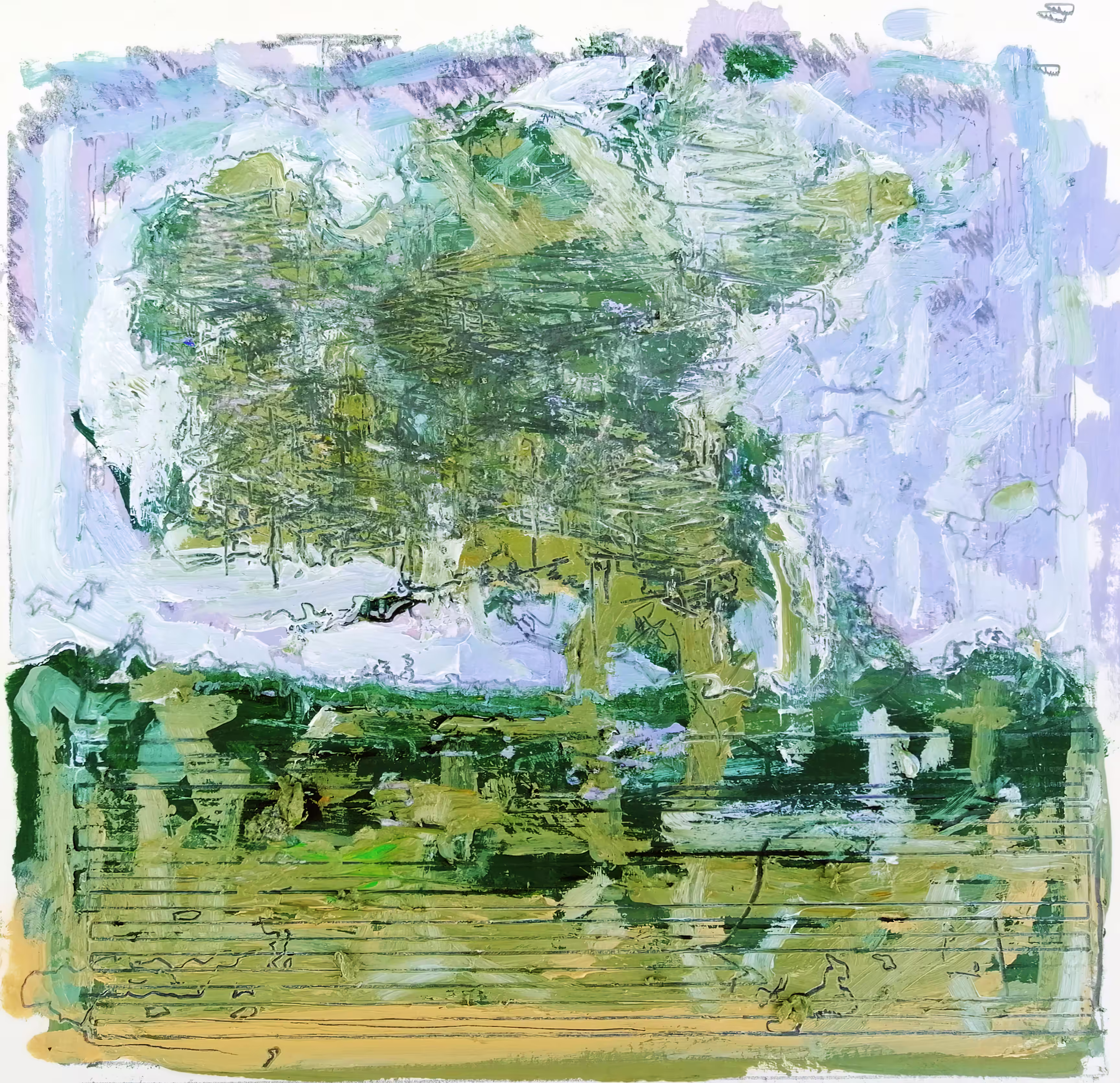 Machine painted tree