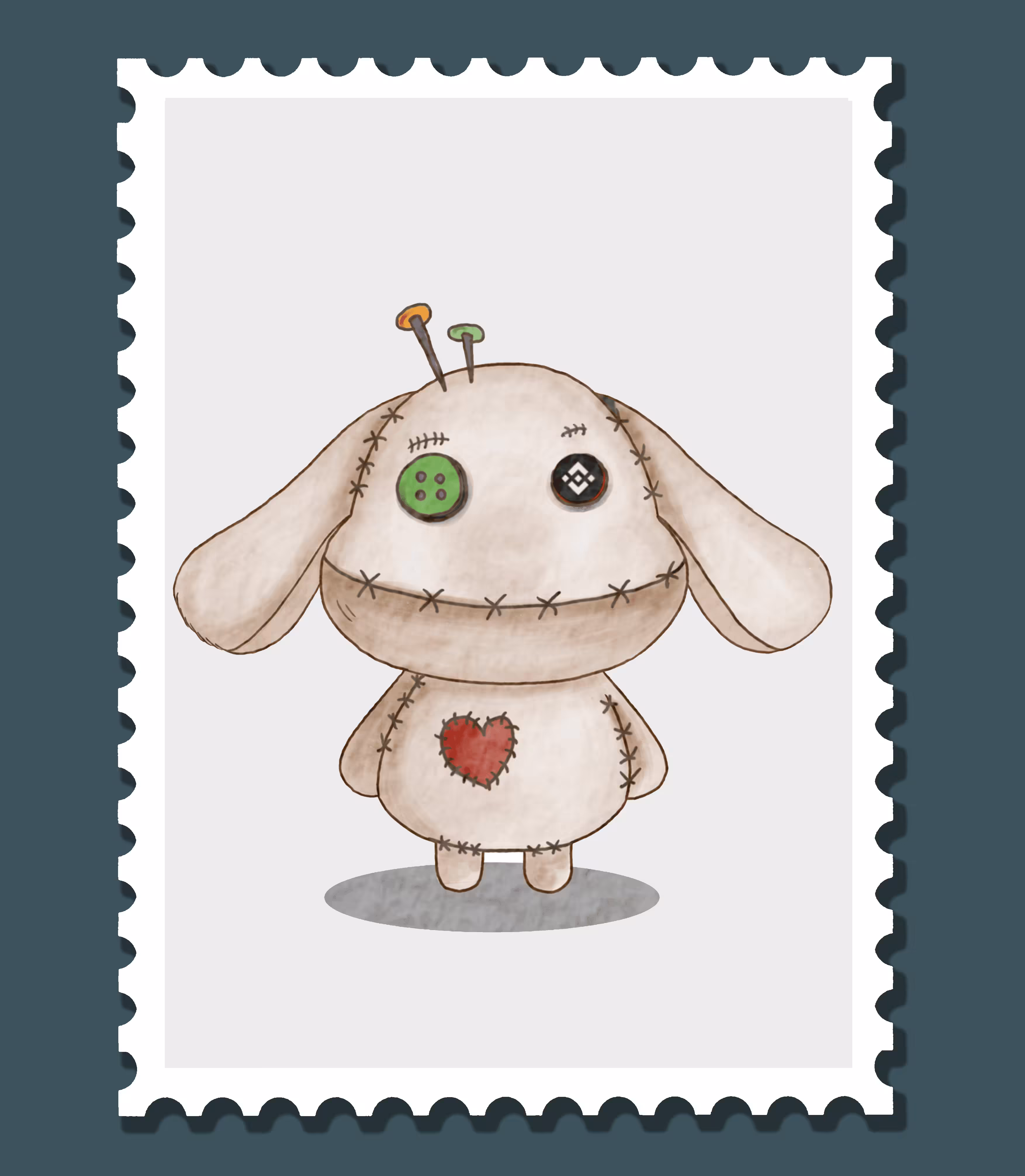 Stamp#006_little dog scary doll