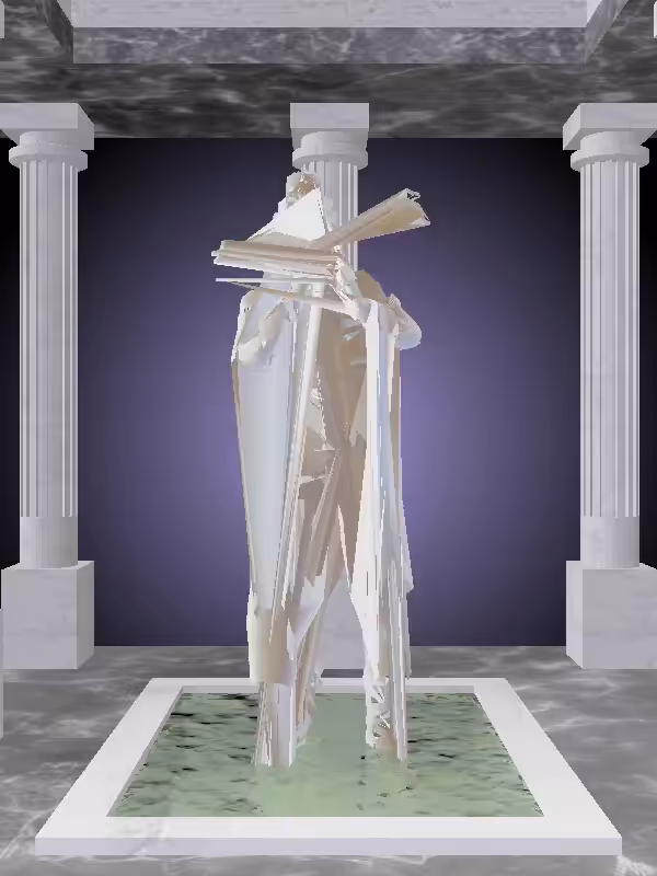 HeavenComputer: The Cheering Luminescent Beige Woman #2724