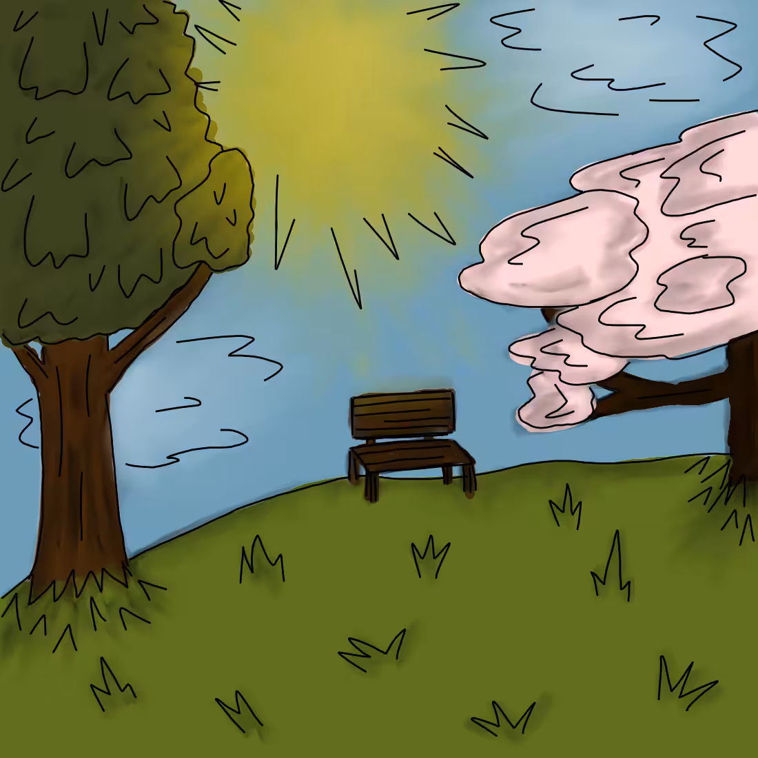 Spring at the bench