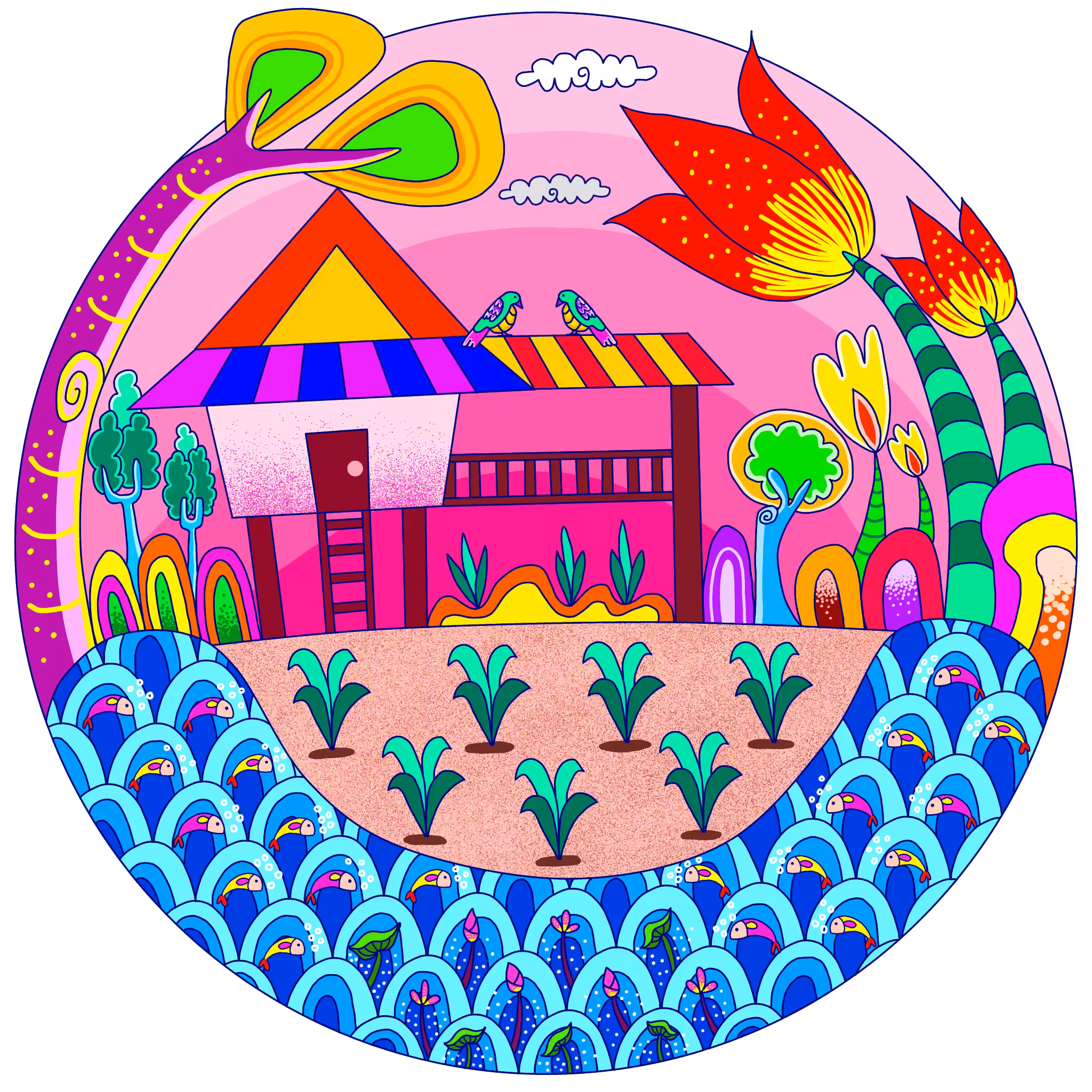 Imaginative lifestyle to lines and colorful.#59