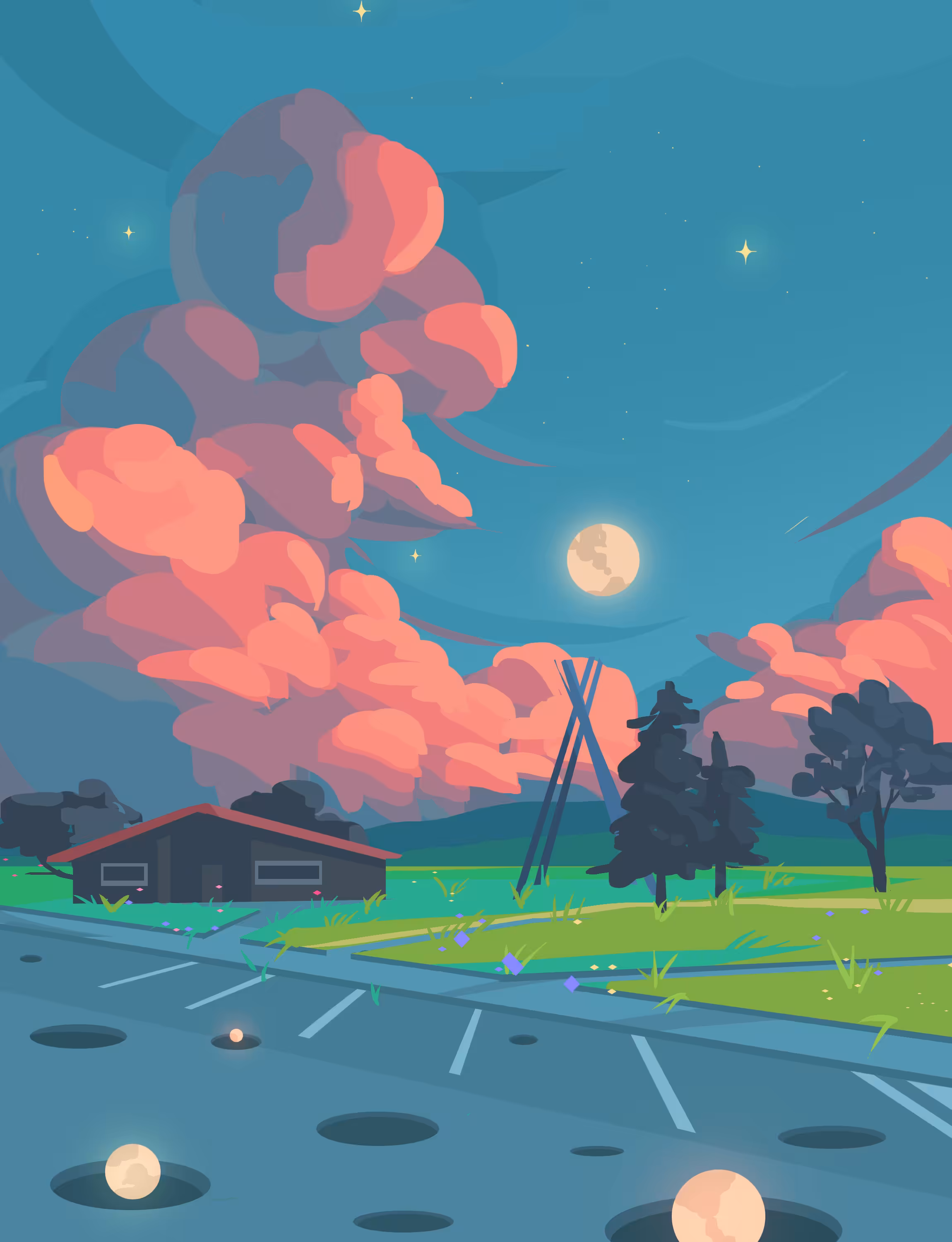 Underground moon