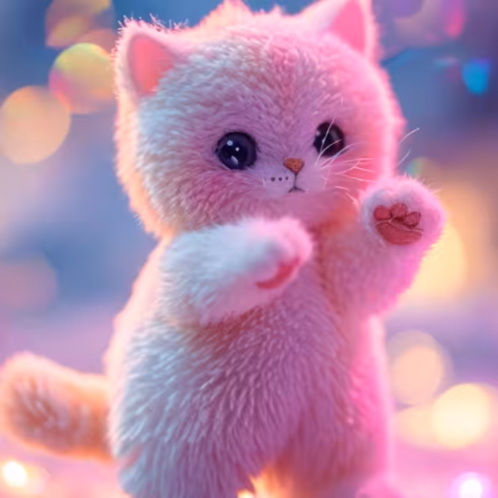 Cute toy yoga cat