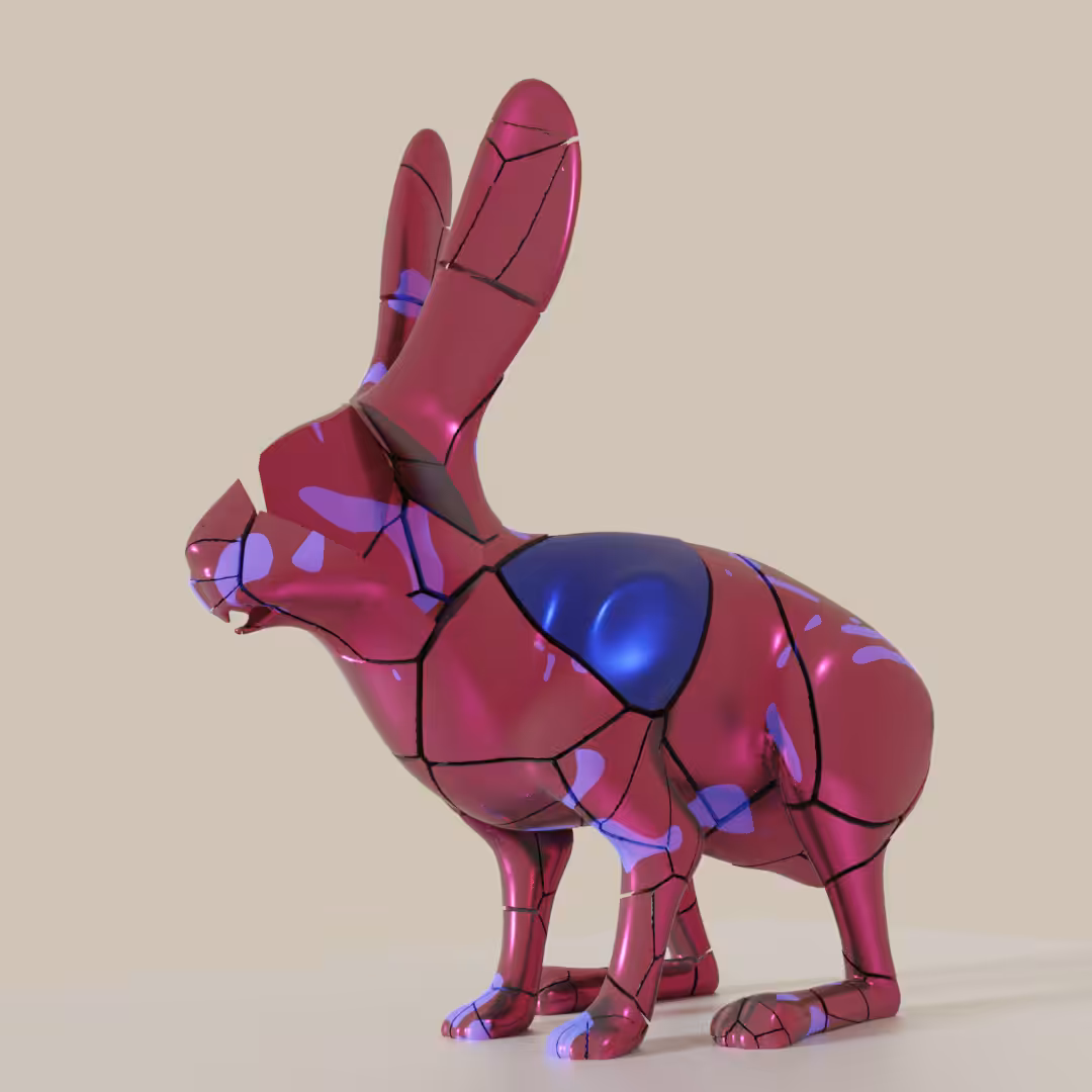 3D Rabbit Fractured