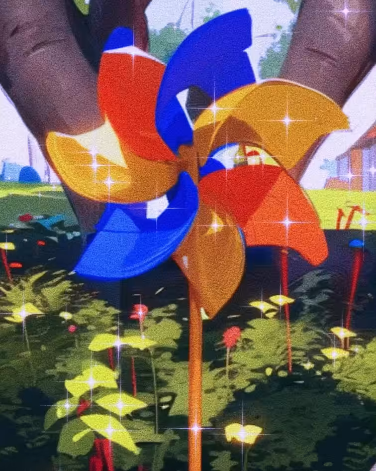 Pinwheel in park 