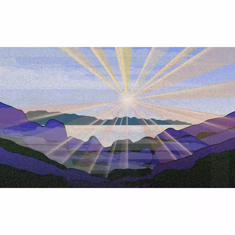 Sunrise over a Mountain Lake #15
