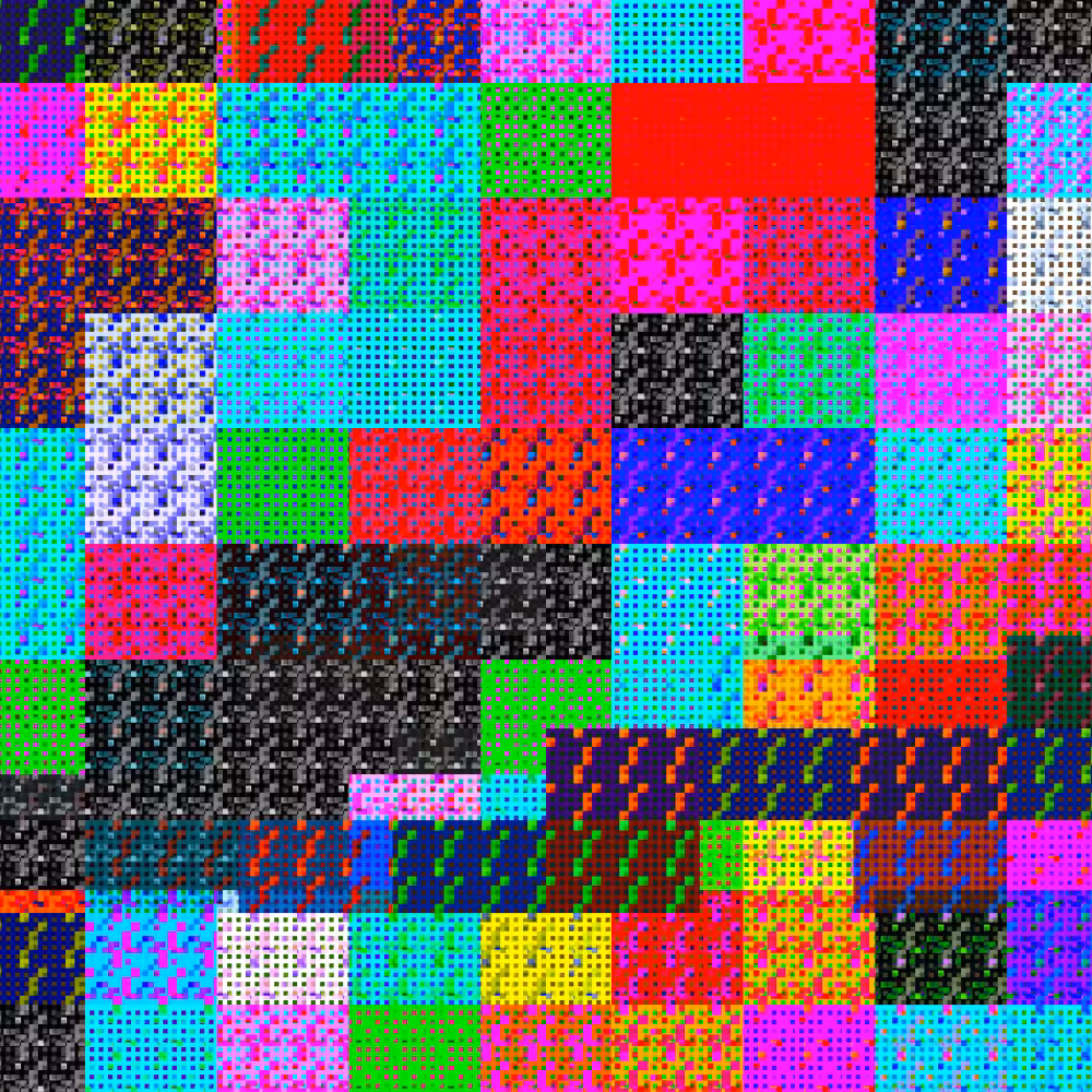 Multicolored Pixelated Field #5
