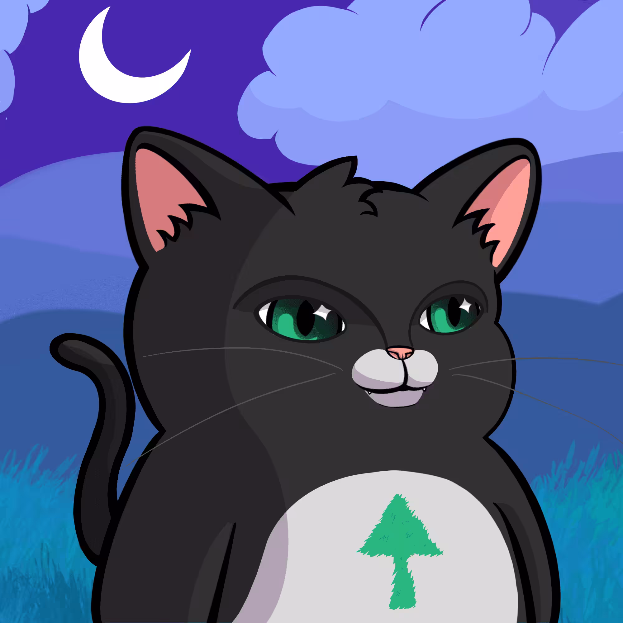 Pudgy Mooncat 2878