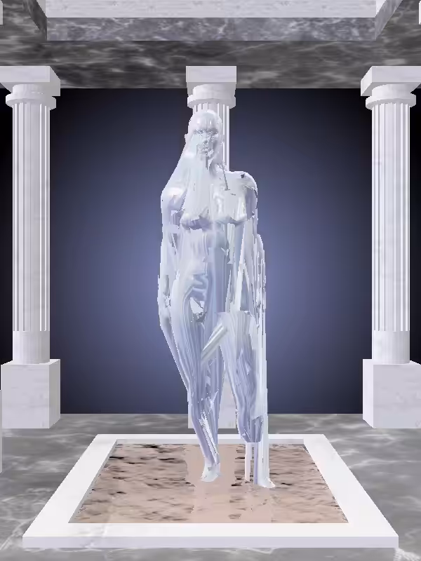 The Threatening Melted Blue Woman #4145