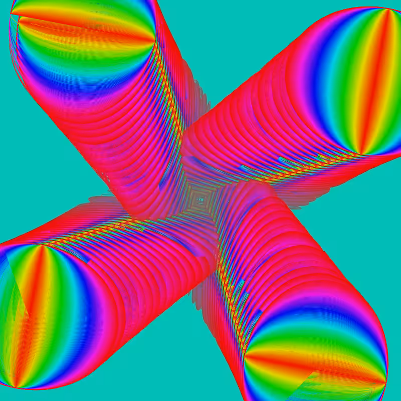 Fibonacci Rainbow Spirals 13 #1