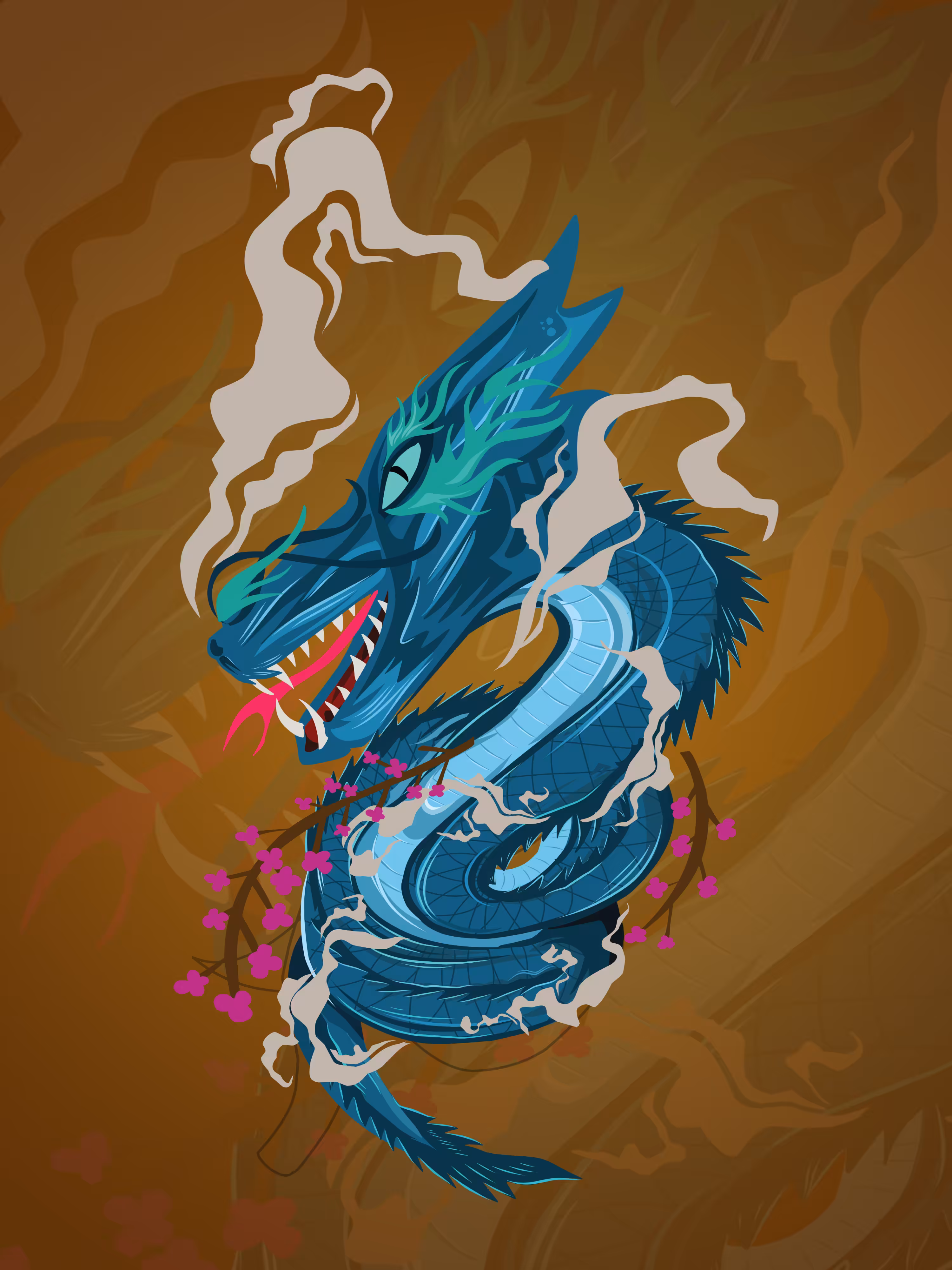 Blue dragon of Fuji