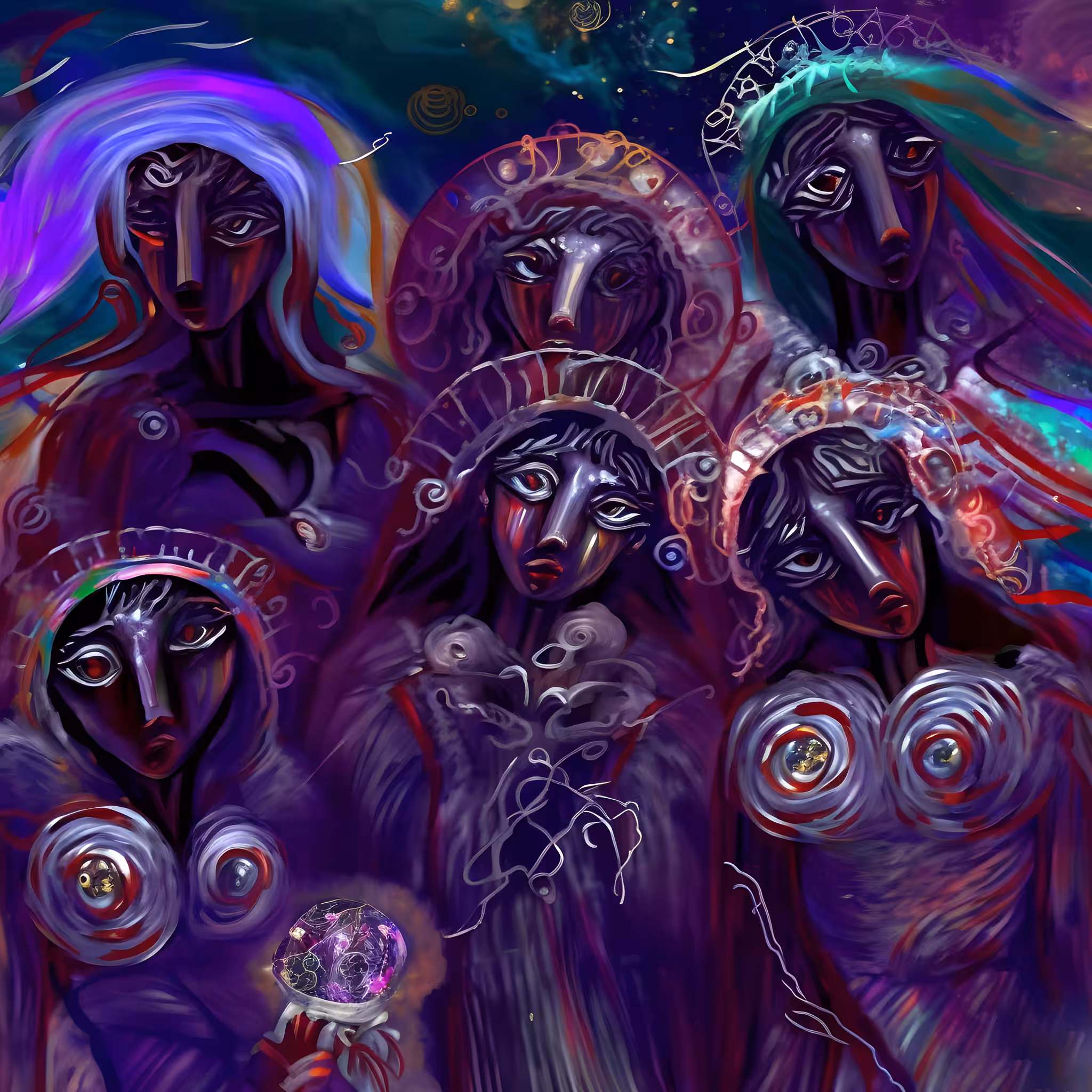 Six women are watching at you