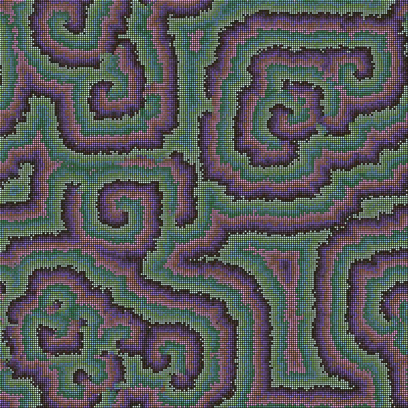 Reaction Diffusion Cellular Automata #18