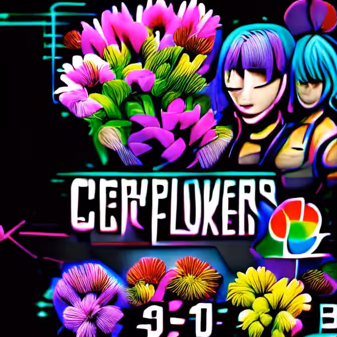 Cyberpunk Flowers 4