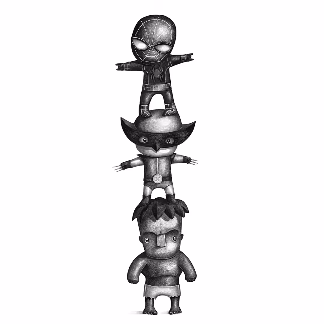 SMALL TEAM grayscale
