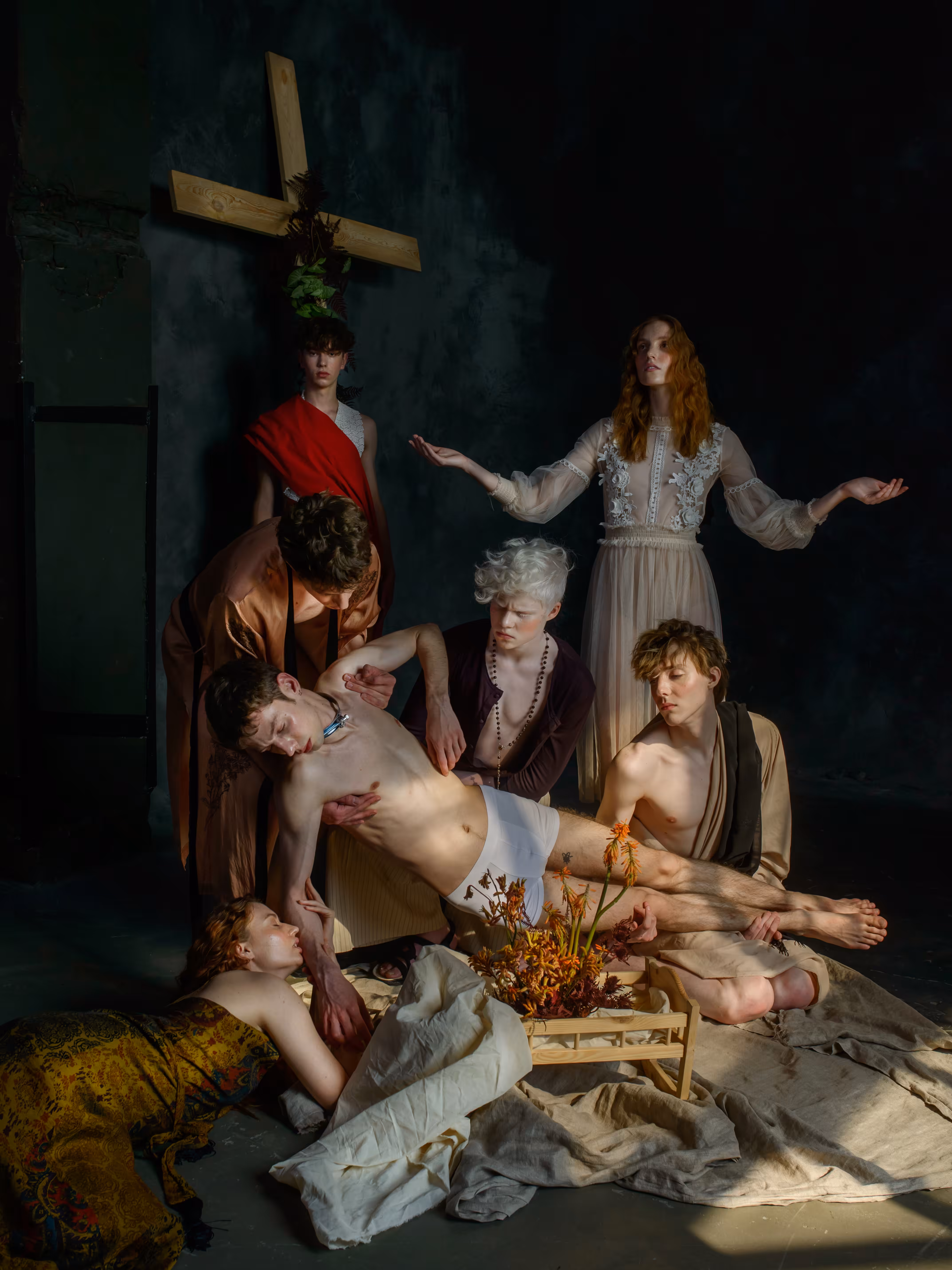 Grief. In Caravaggio style. 