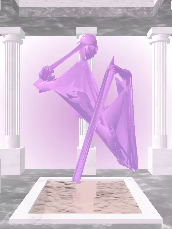 HeavenComputer: The Treading Water Glossy Violet Man #5294
