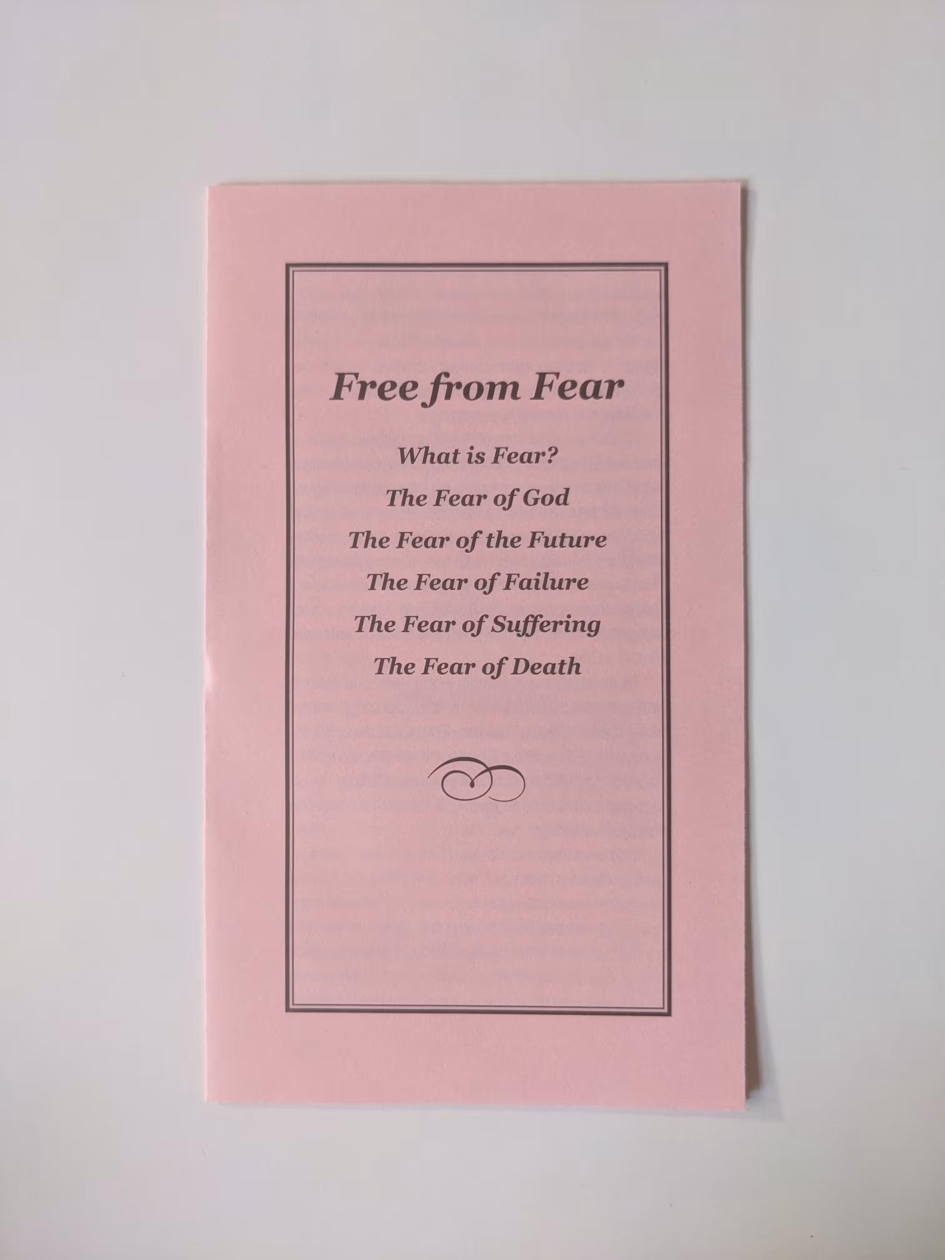 Subway Jesus Pamphlets: Free from Fear