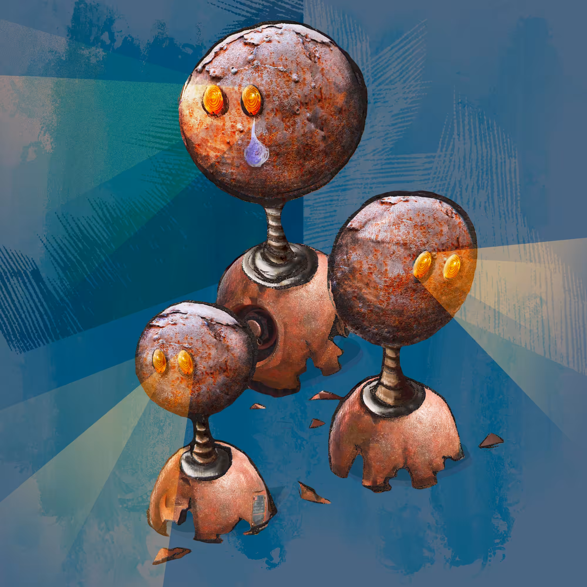 Sad Robot Family