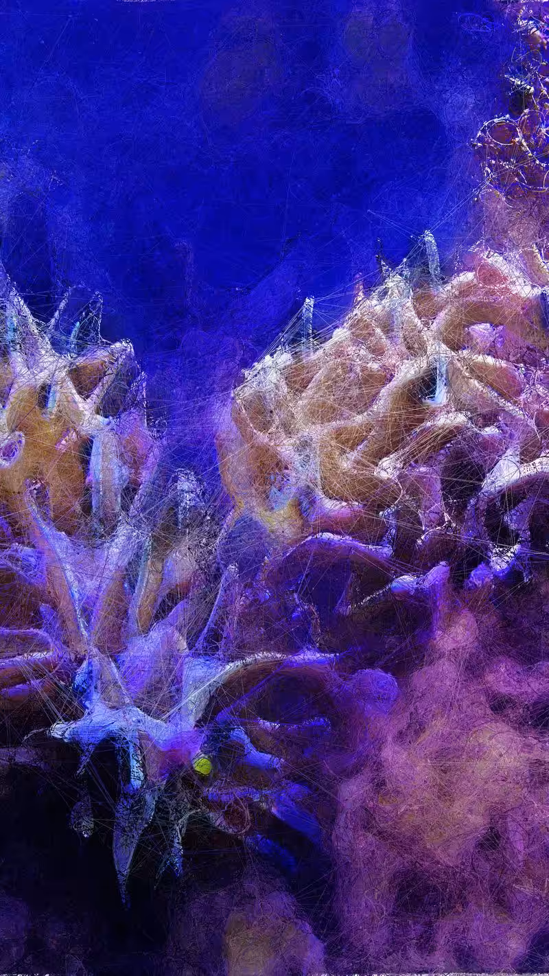 Machine Hallucinations - Coral - Generative AI Data Painting C #97
