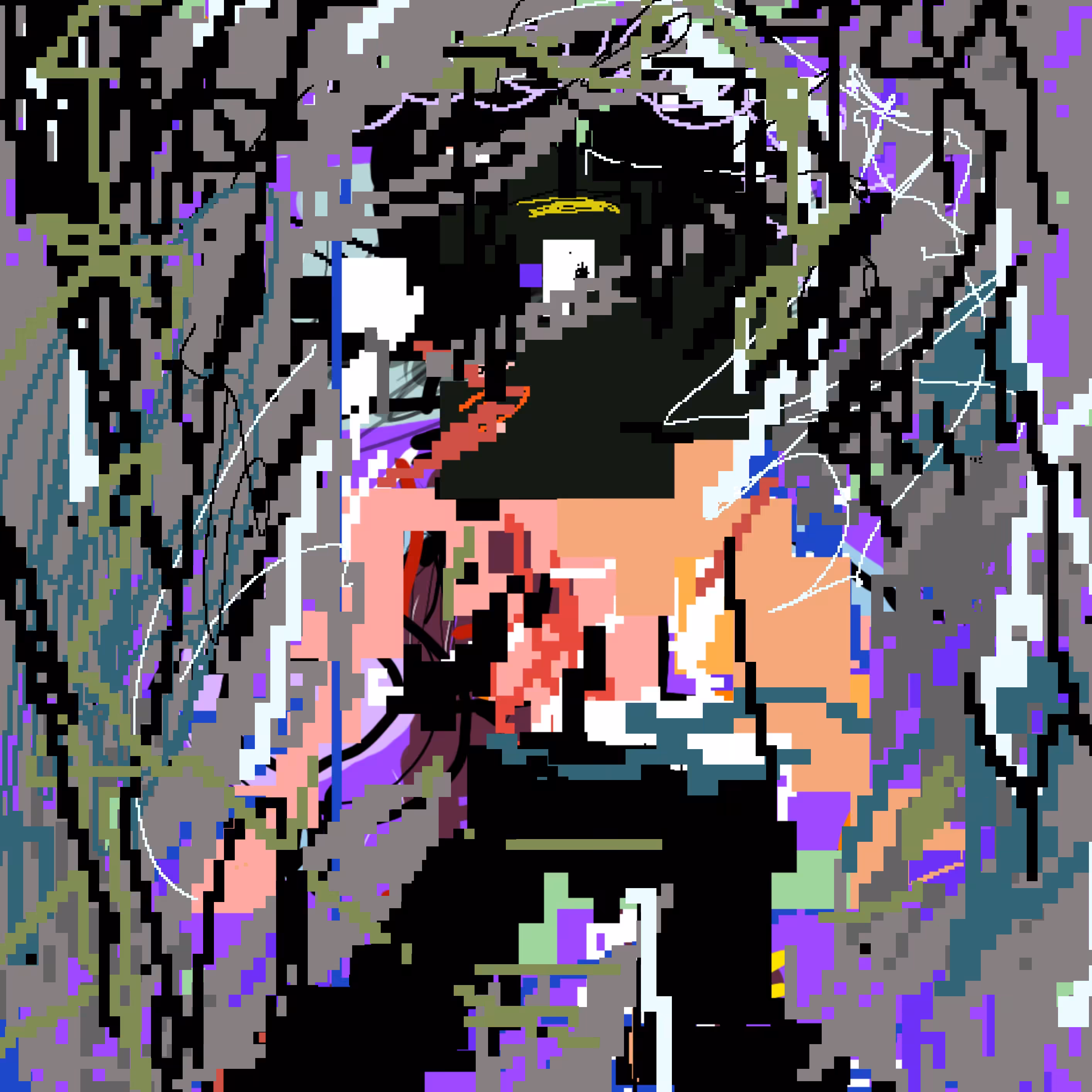 Black B mask man